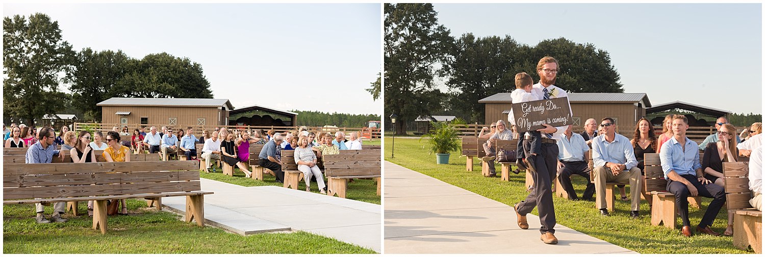 ceremony at The Barn at Love Farms