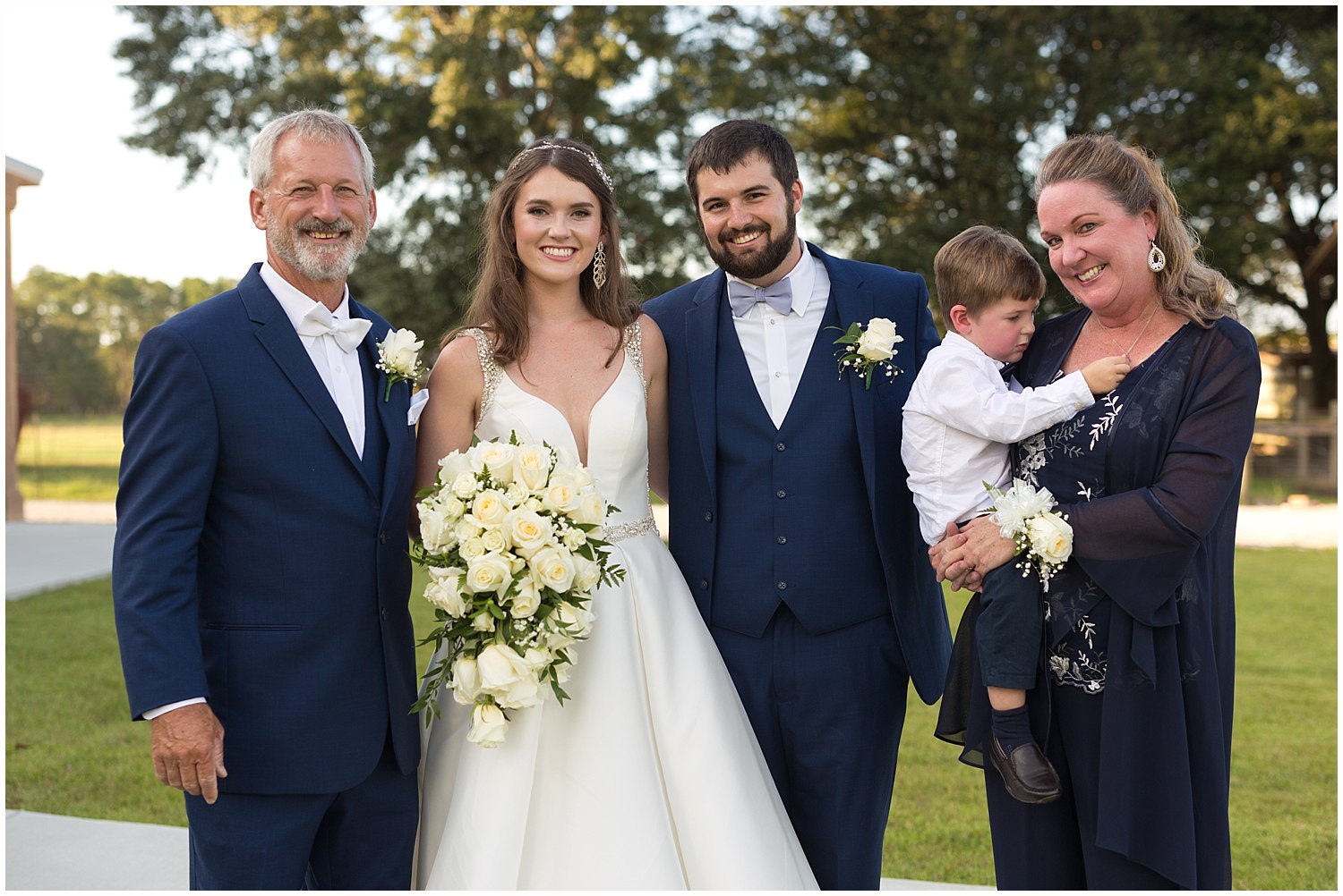 wedding family portrait at The Barn at Love Farms