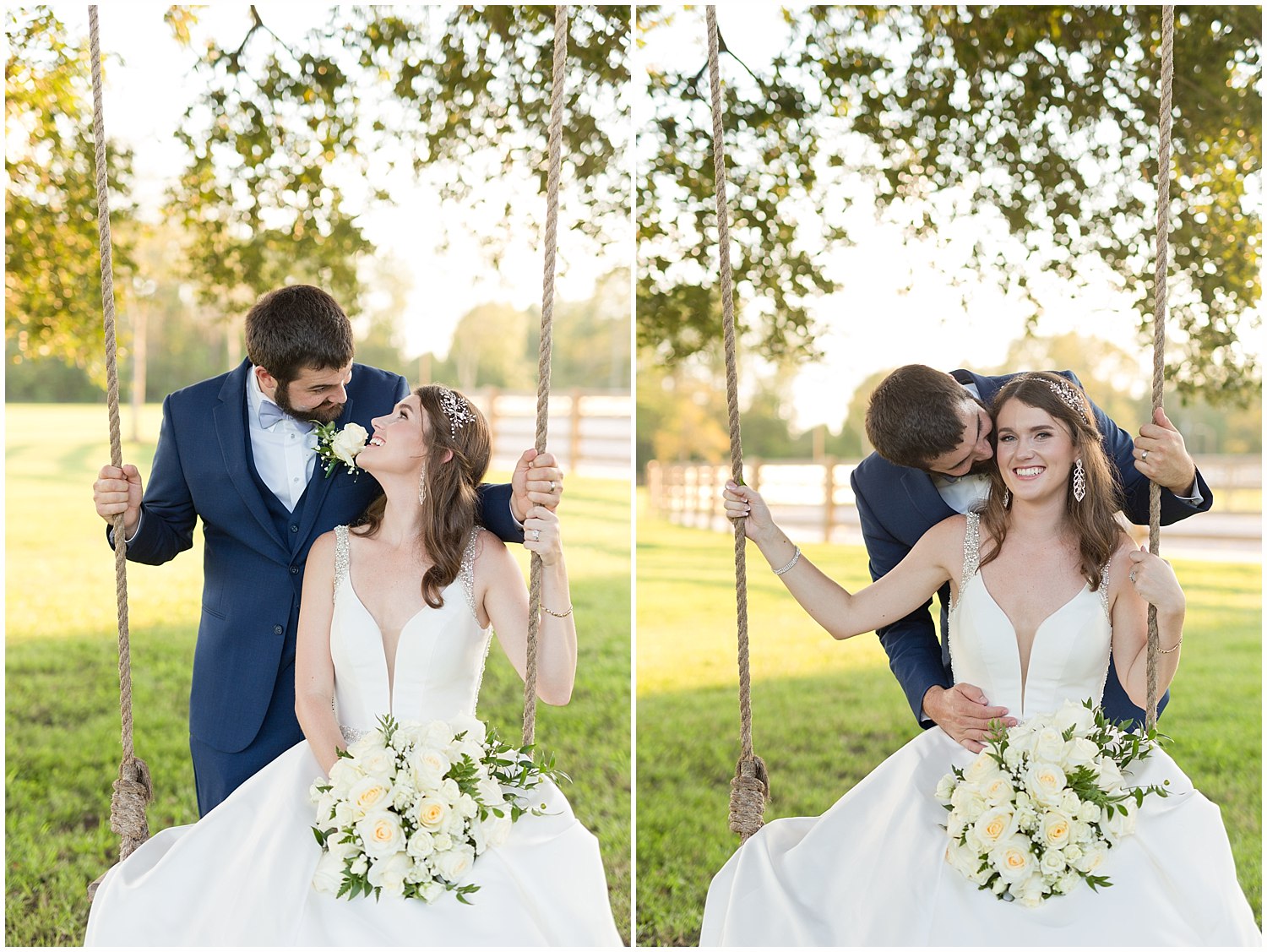 beautiful bride and groom portraits in Kiln, MS