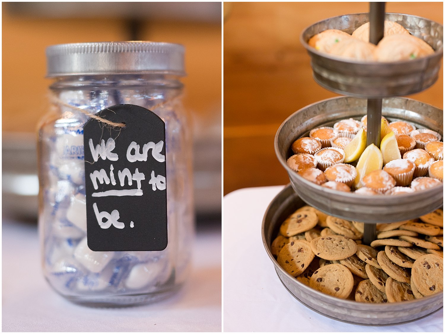 punny wedding dessert sign