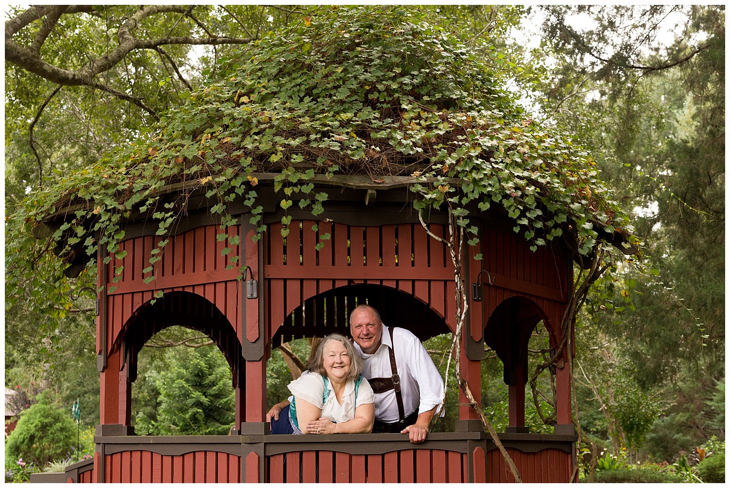 grandparents in authentic German attire