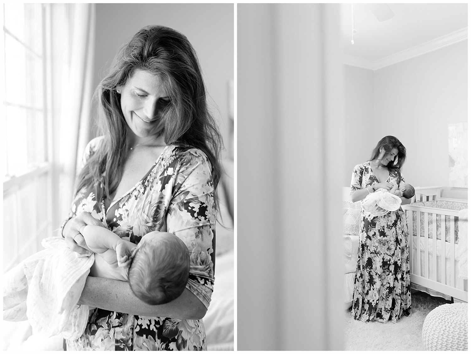 mom holding baby in nursery - Ocean Springs lifestyle photographer