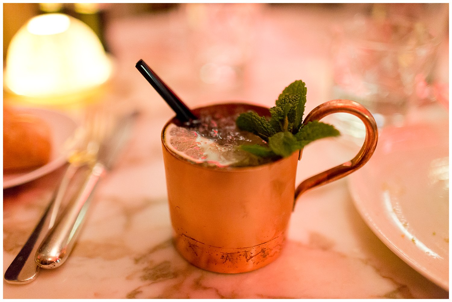 cocktail in Café de l'Homme restaurant in Paris