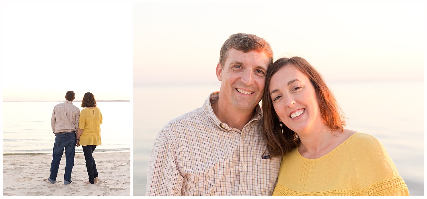 couple portraits at East Beach, Ocean Springs