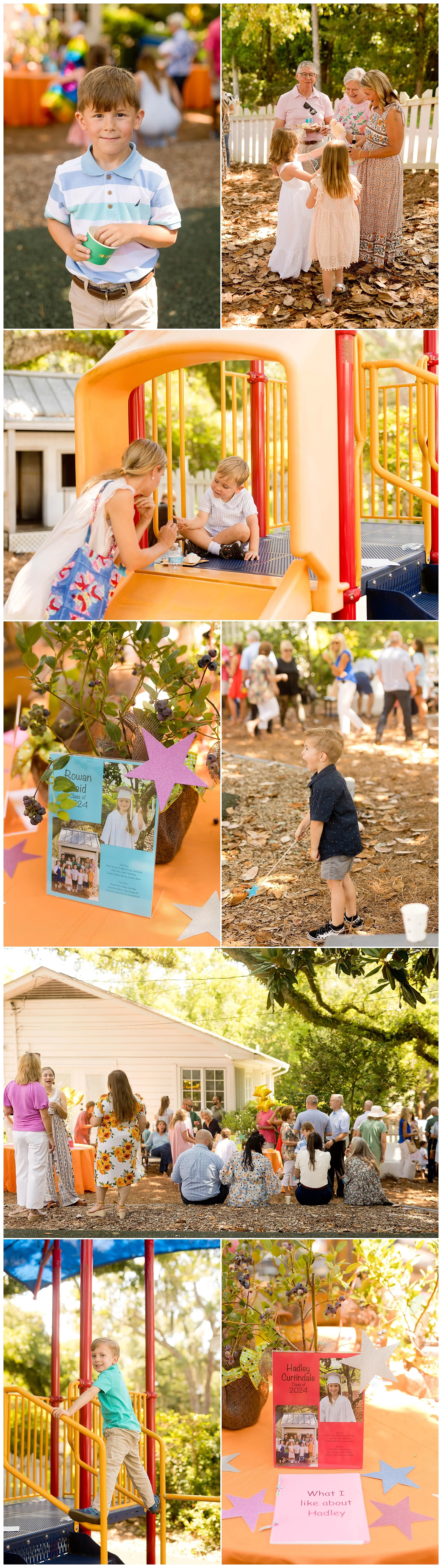 colorful details at kindergarten graduation party