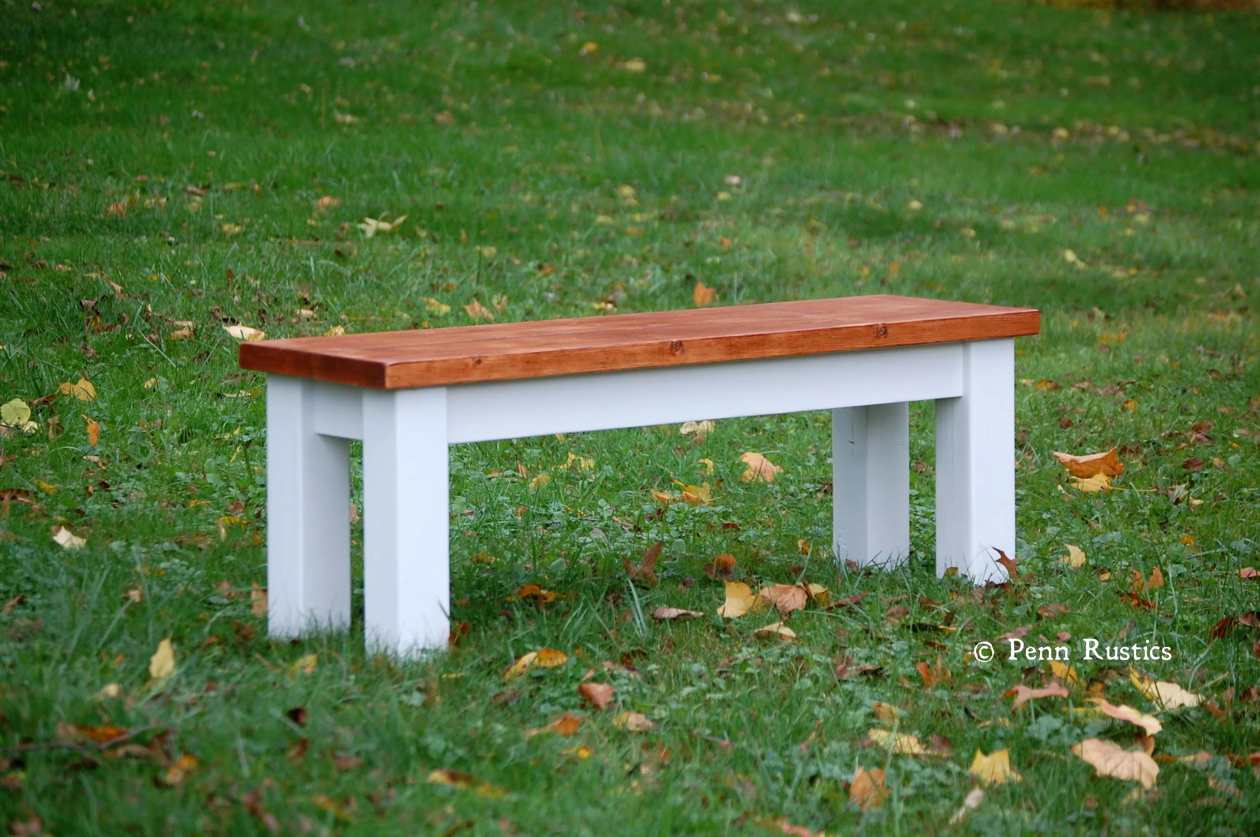 Rustic Country Cottage Farmhouse Dining Room Table, Bench & Two Chair