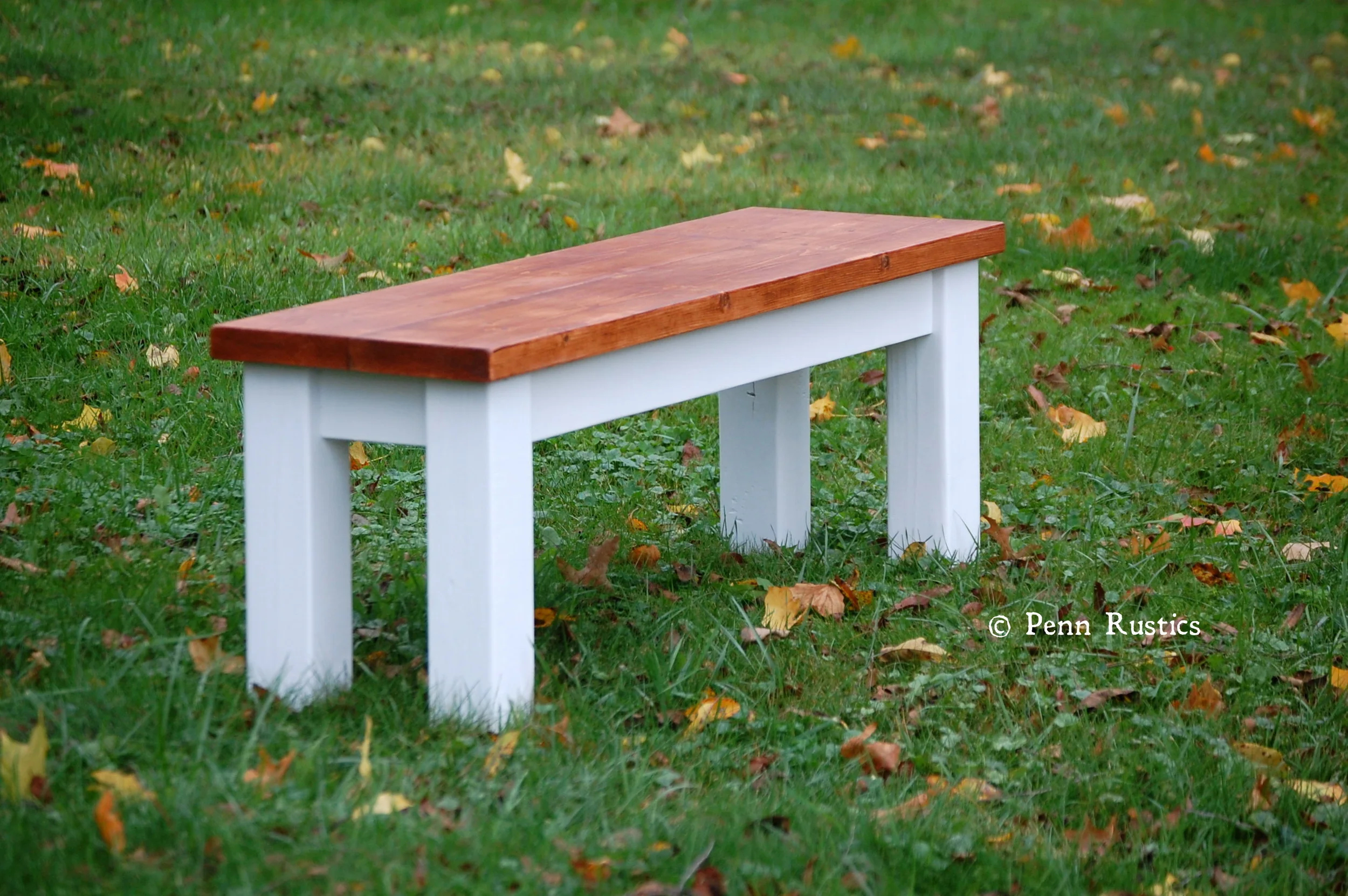 Rustic Country Cottage Farmhouse Dining Room Table, Bench & Two Chair