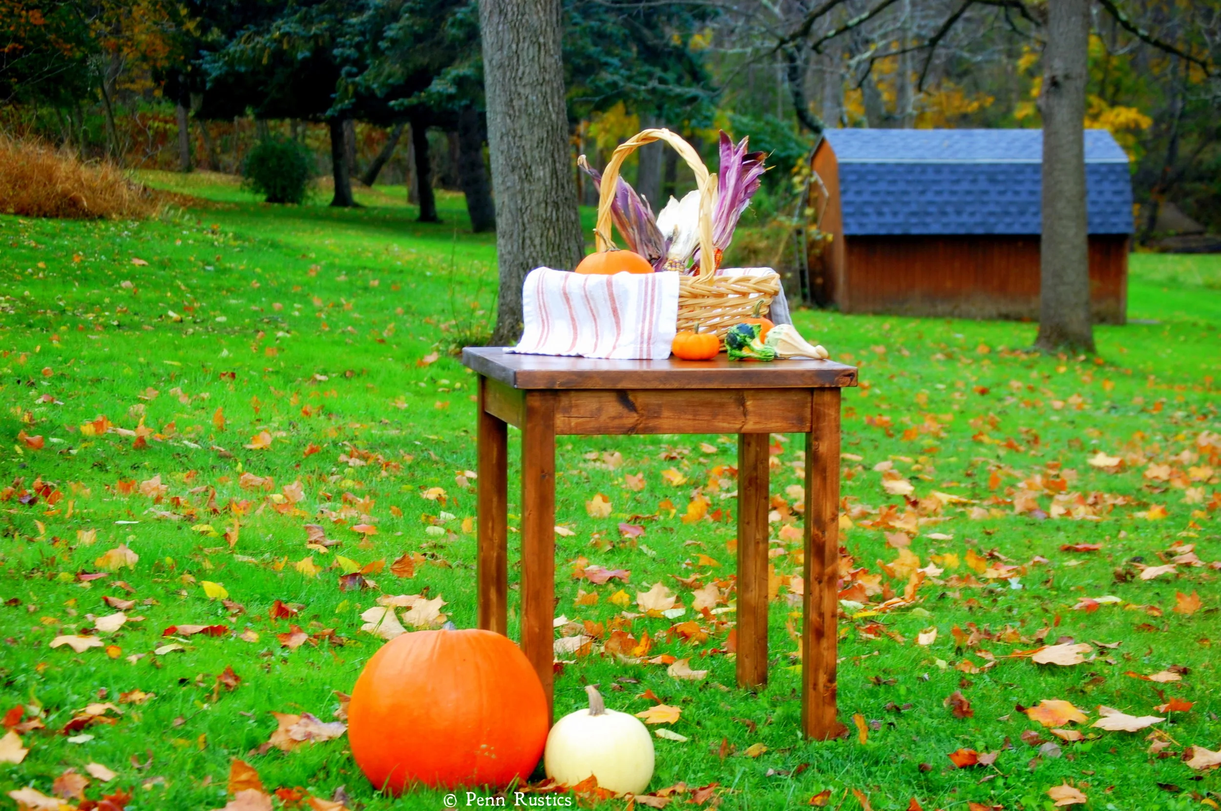 Rustic Solid Wood Kitchen Table and Two Chair Bistro Set — Penn Rustics