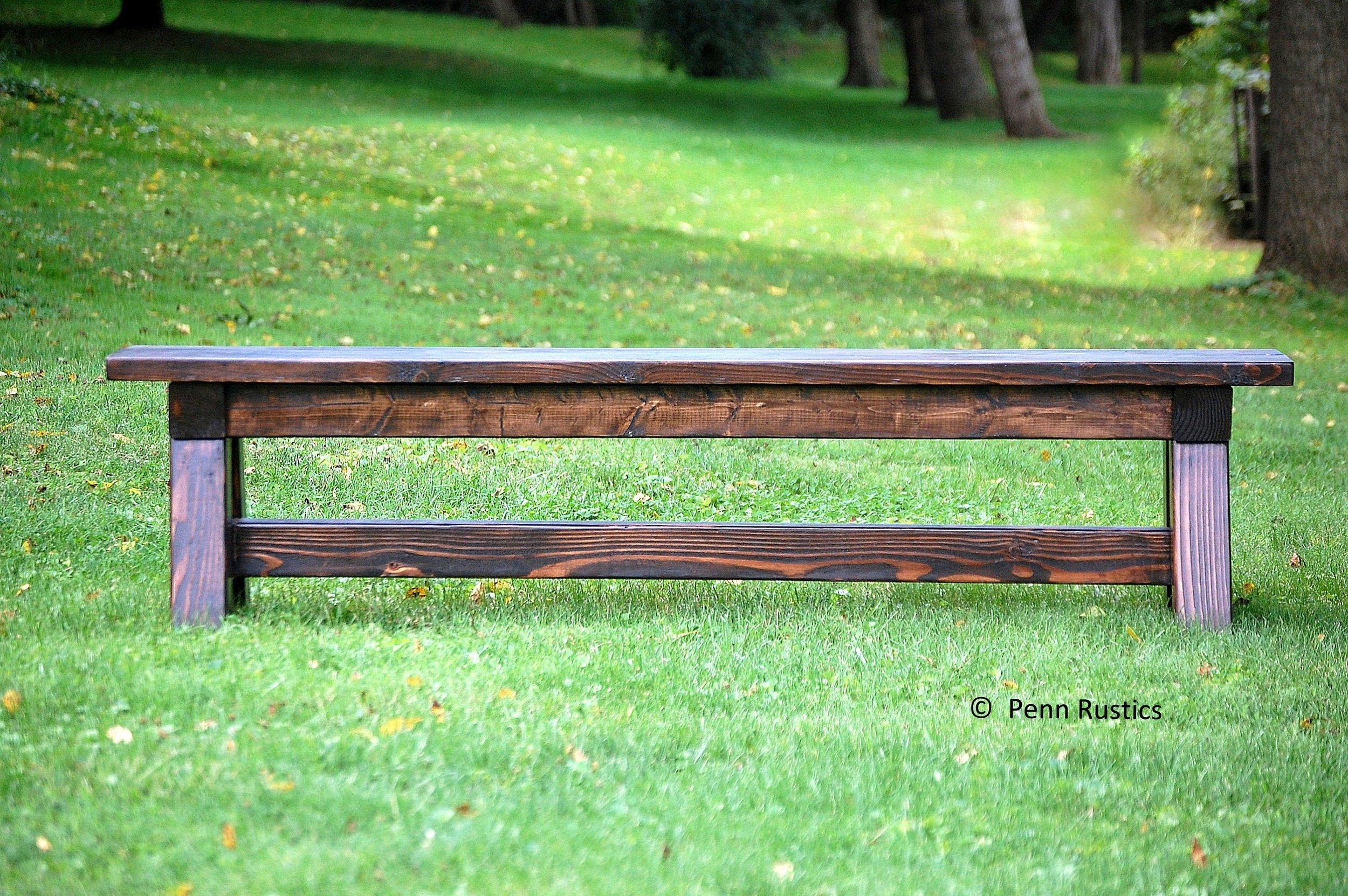 Wood Beam Table and Bench Set Rustic 4 x 4 Truss Beam Modern Farmhouse