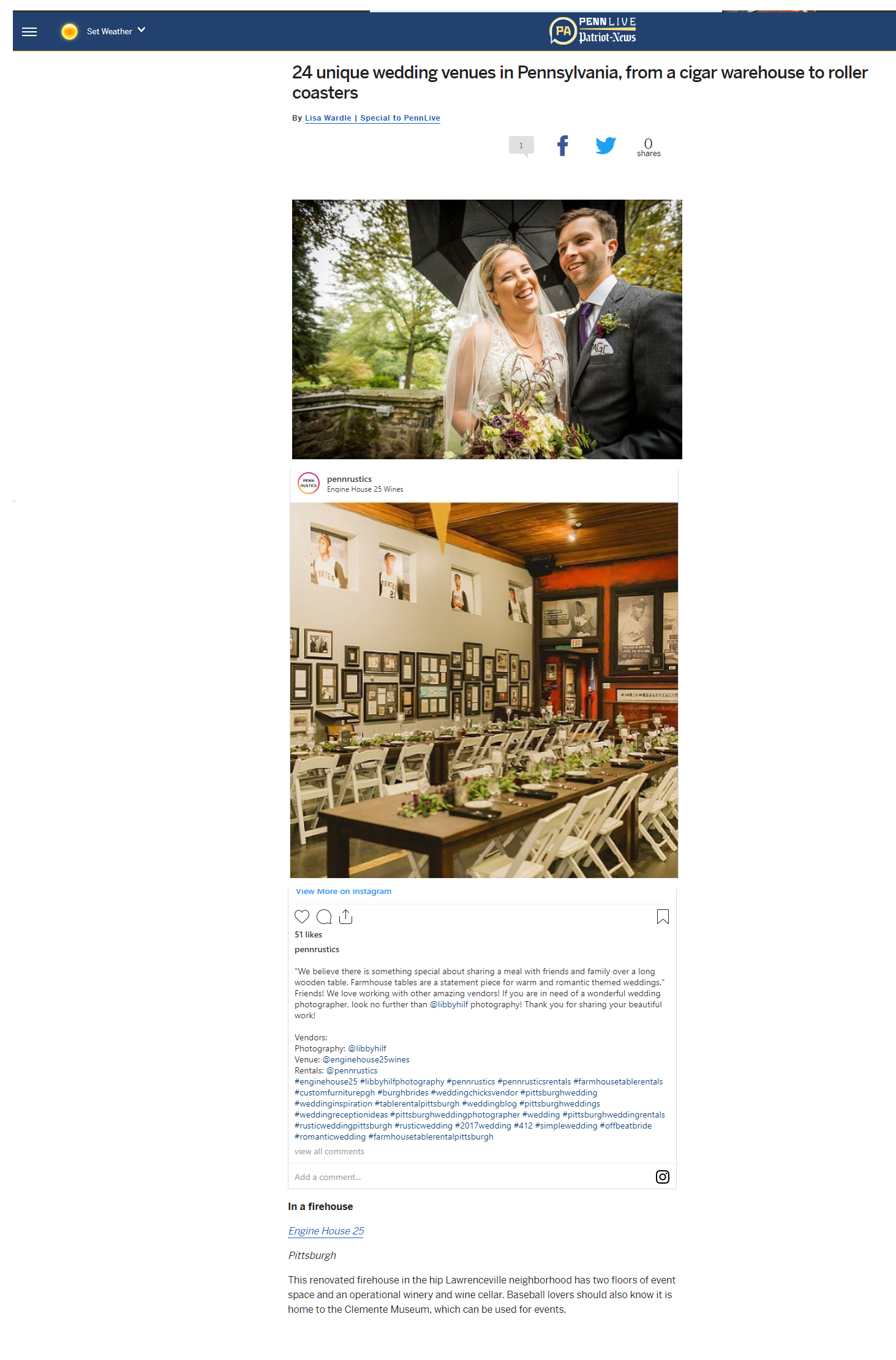 PA Penn Live Article_24 unique wedding venues in Pennsylvania, from a cigar warehouse to roller coasters_Article.png