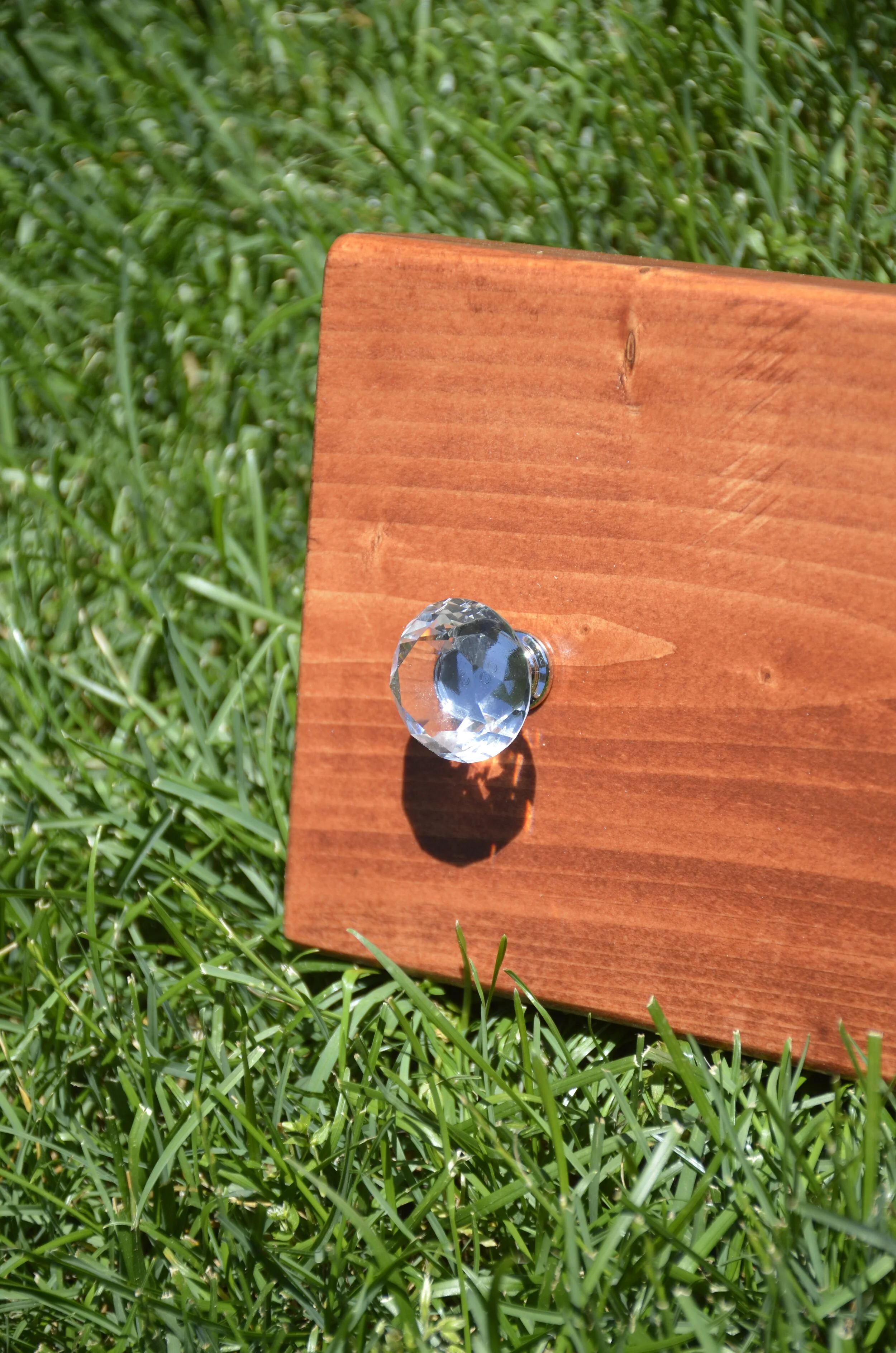 Wood Coat Rack with Glass Knobs Rustic Modern Farmhouse Mudroom