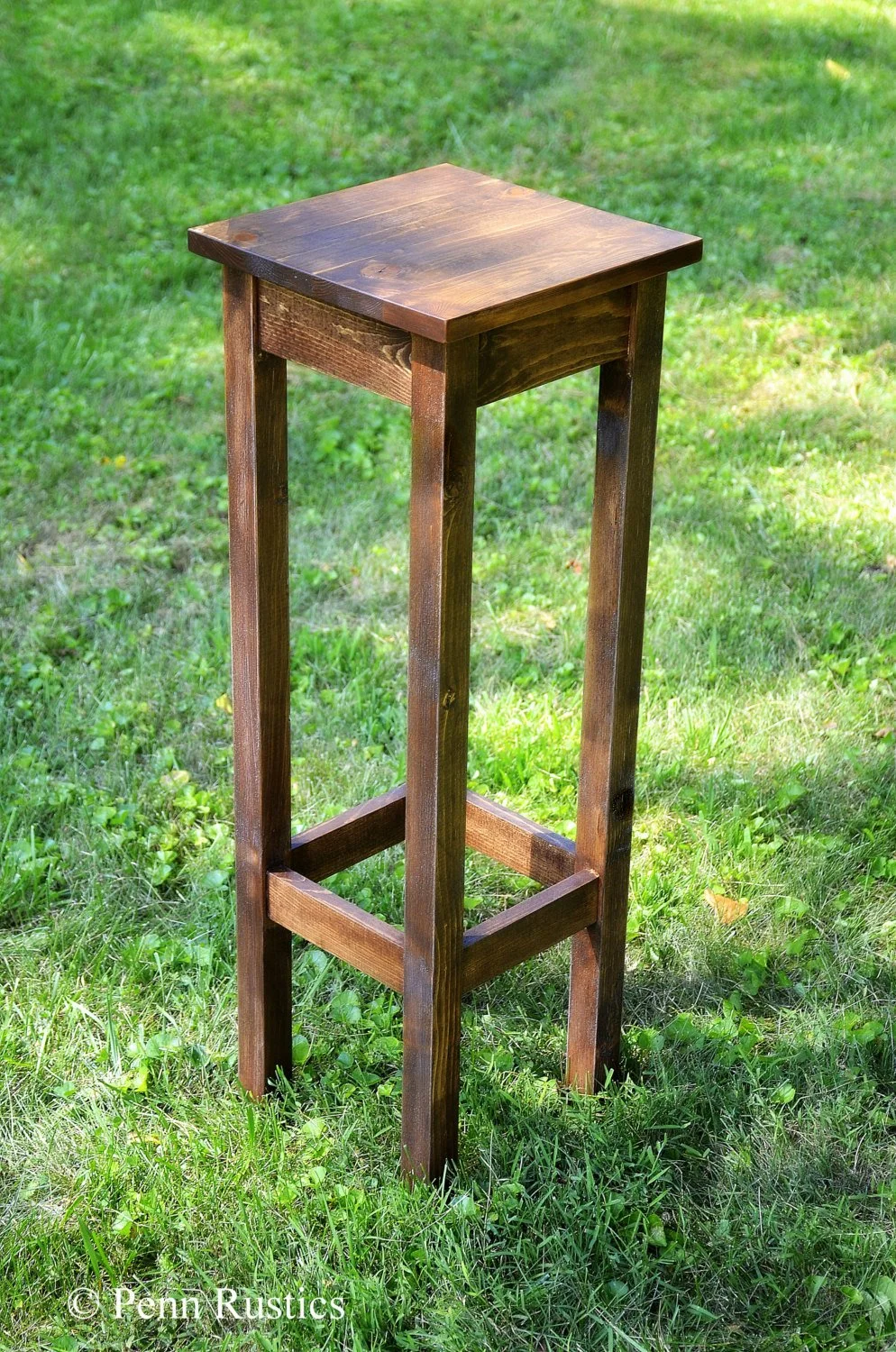 10" Square Wood Plant Stand Table Small Space Saver Compact Sofa