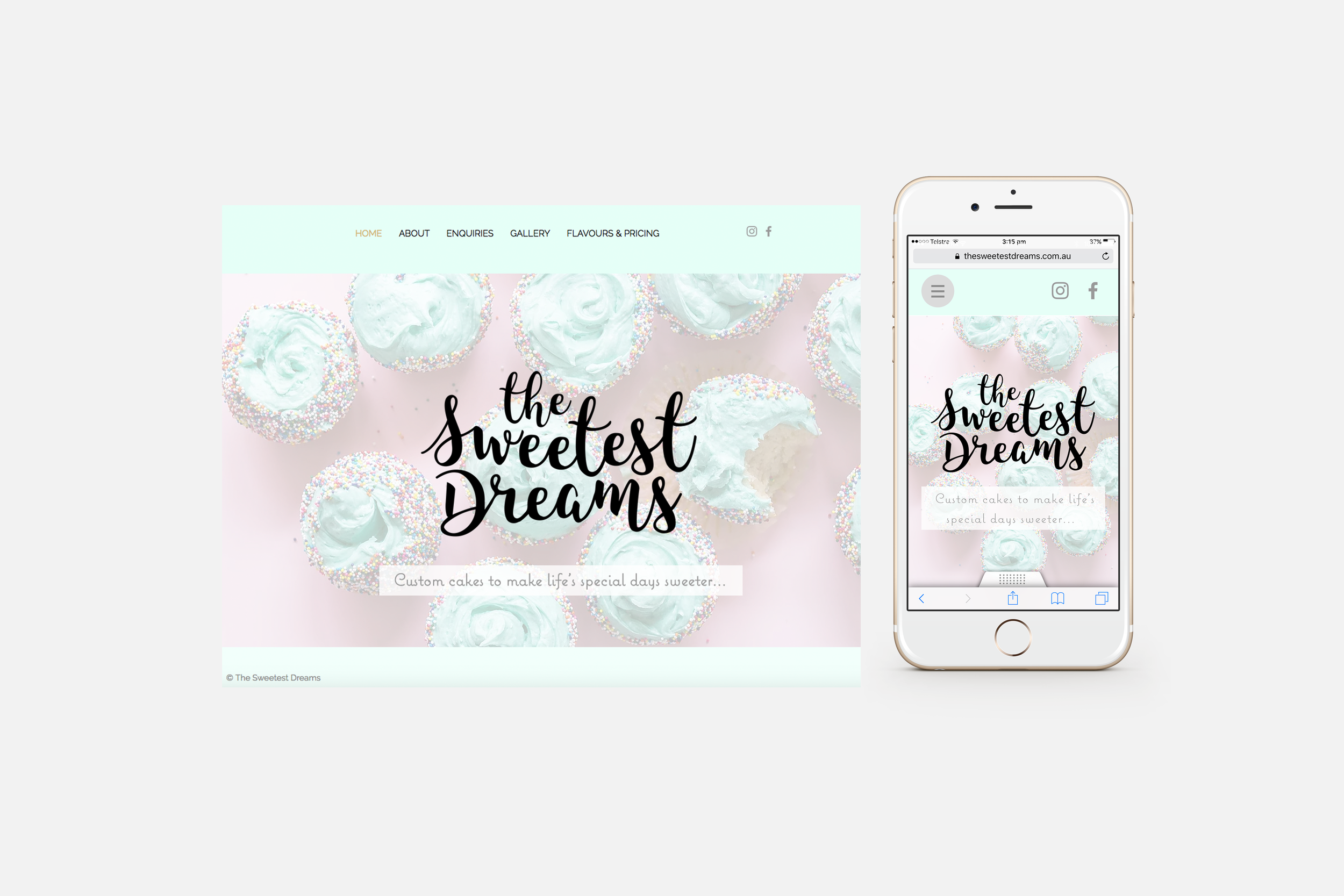 Website Design for The Sweetest Dreams