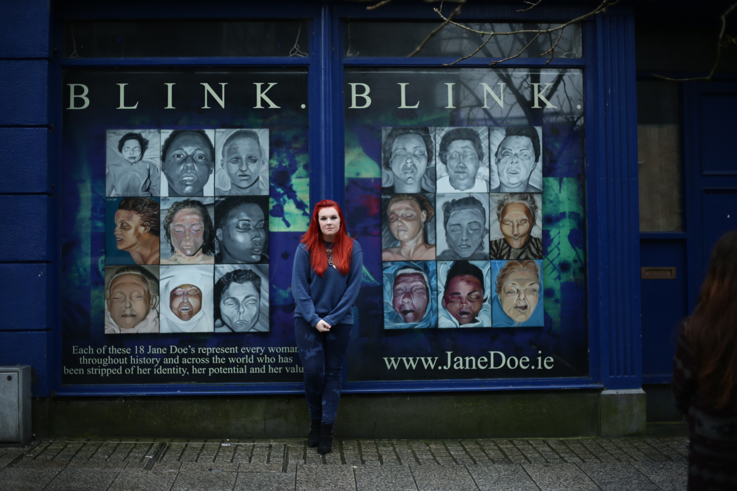 Sarah Honan outside the BLINK exhibition. 