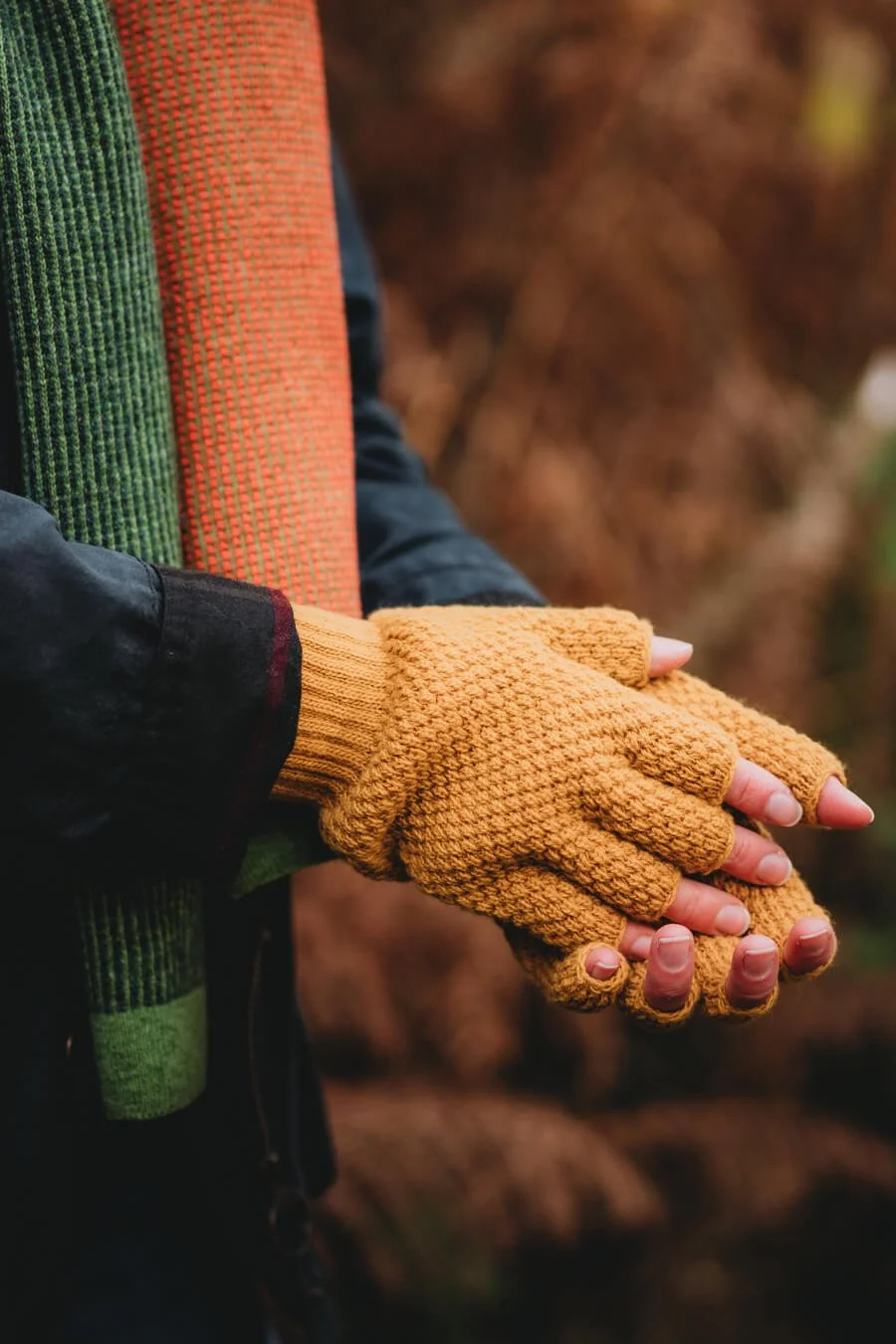Yellow lambswool fingerless gloves by Collingwood-Norris.jpg