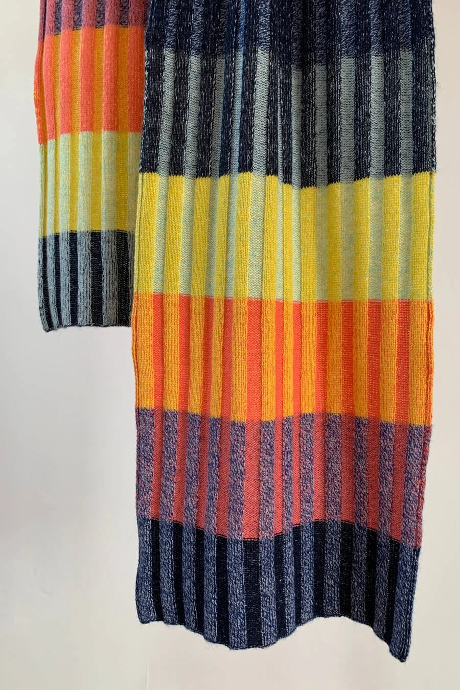 Bright Striped scottish cashmere scarf handmade by Collingwood-Norris