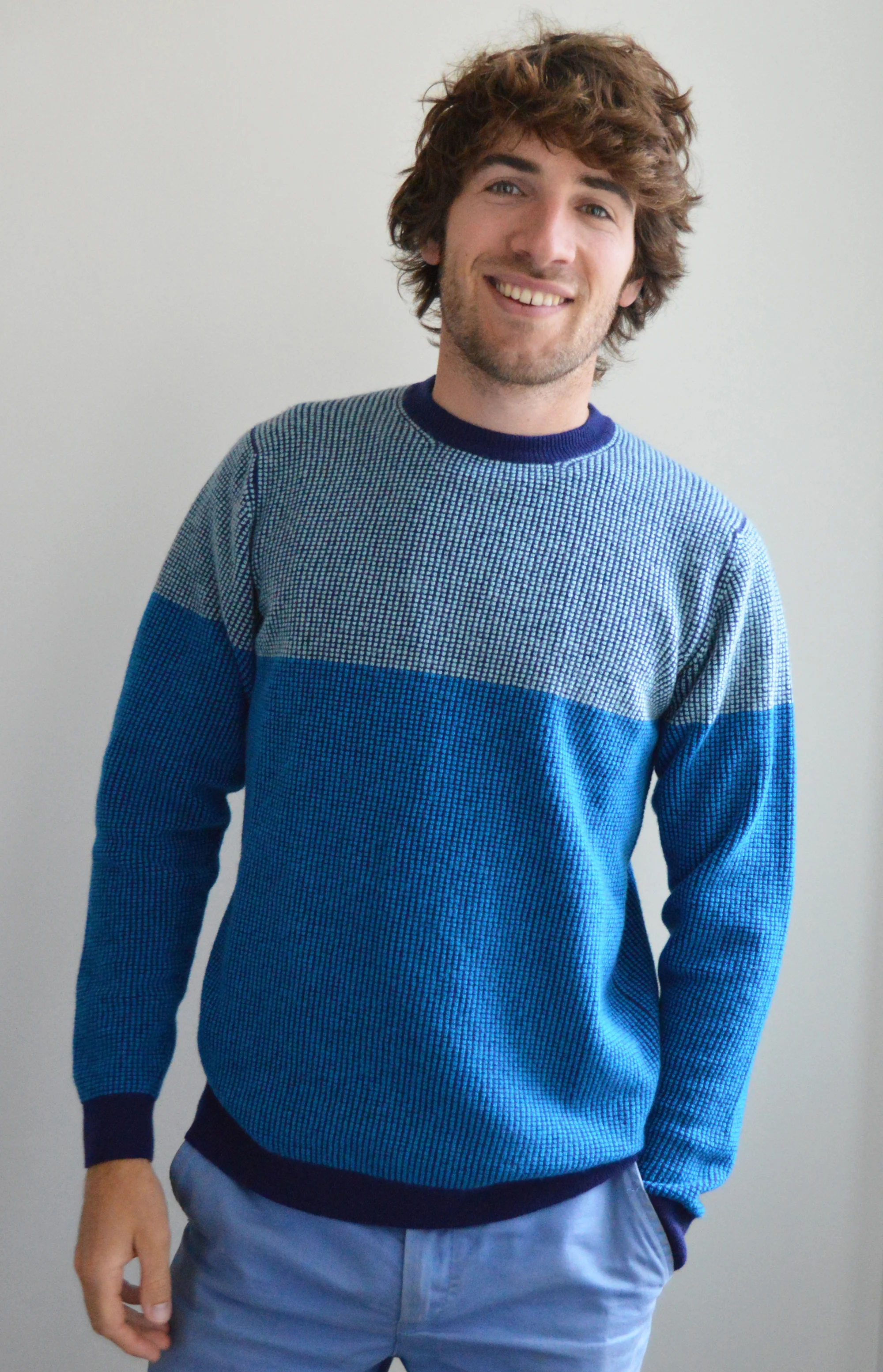 Lismore mens Jumper, made in Scotland. Luxury Scottish Knitwear