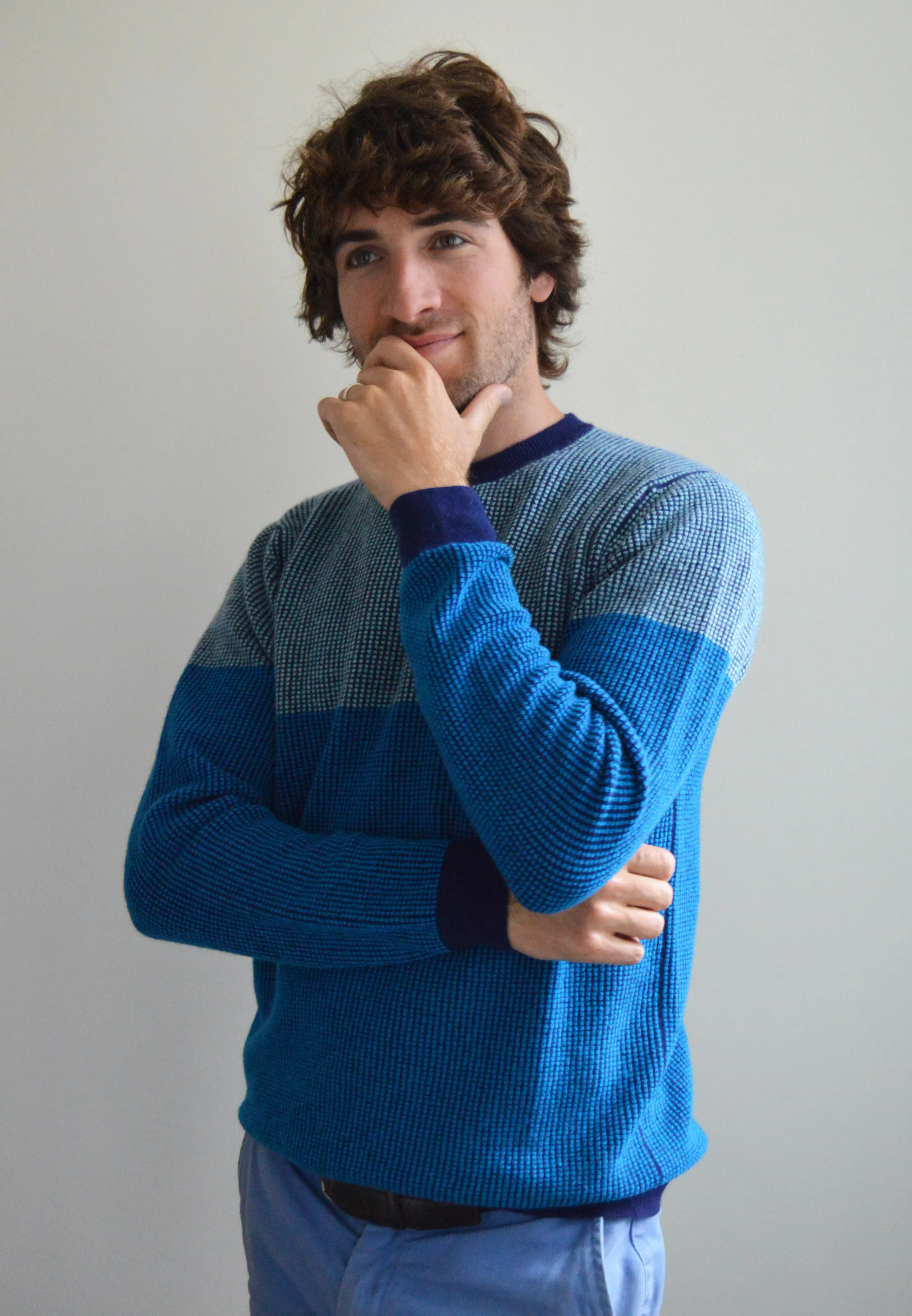Lismore mens Jumper, made in Scotland. Luxury Scottish Knitwear