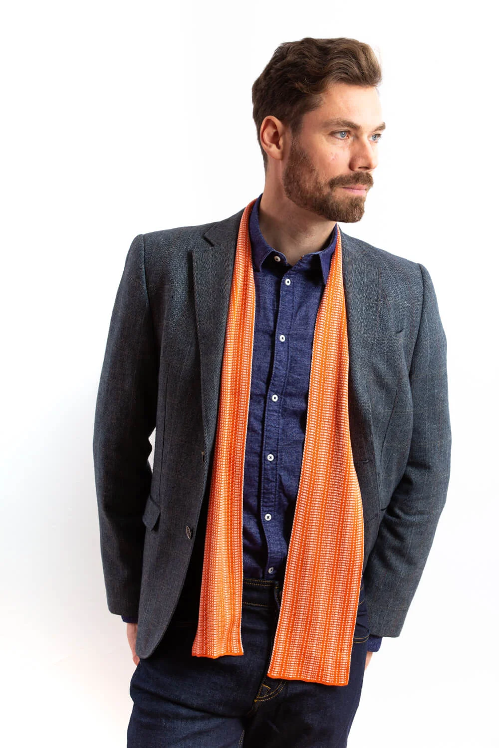 mens thin scarves