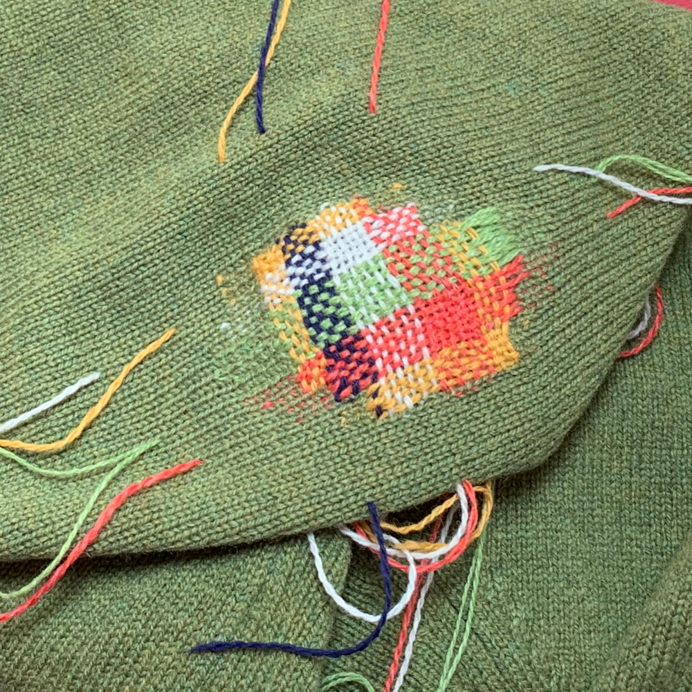 Work in progress to mend the hole.