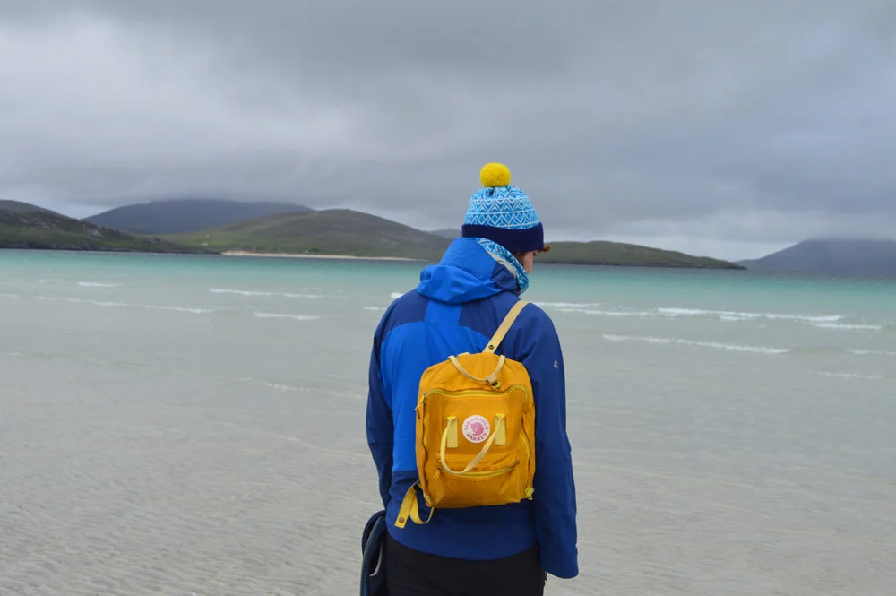 Eden hat on Luskentyre beach.