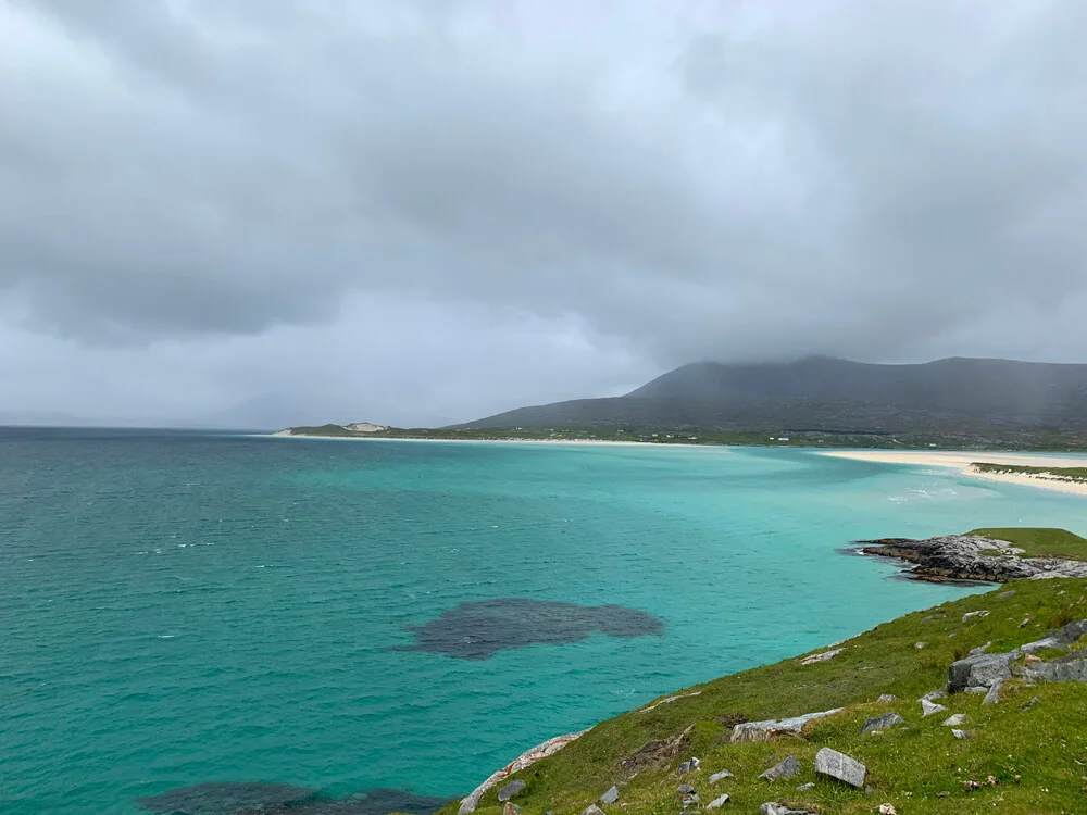 A view over Seilibost and Luskentyre beaches on Harris.