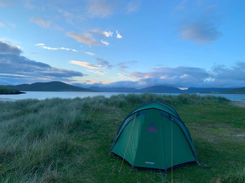 Horgabost, Harris, camping on the beach.