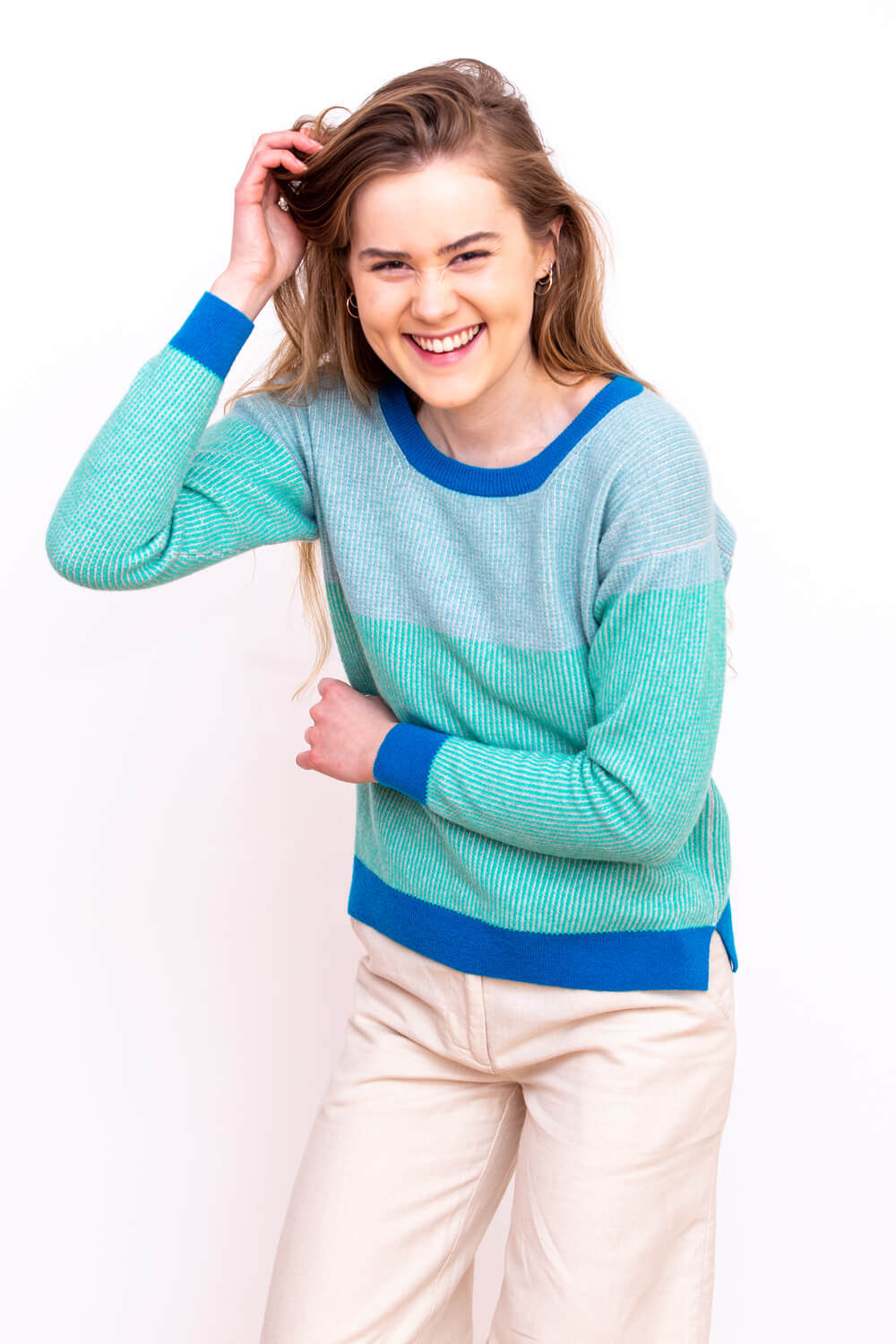 Designer Lambswool Sweater with colour 