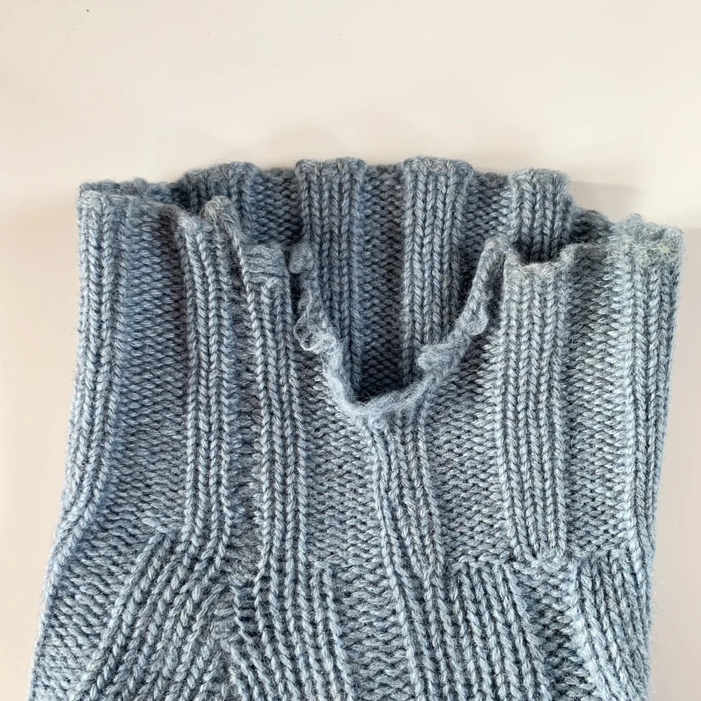 The worst cuff before mending.