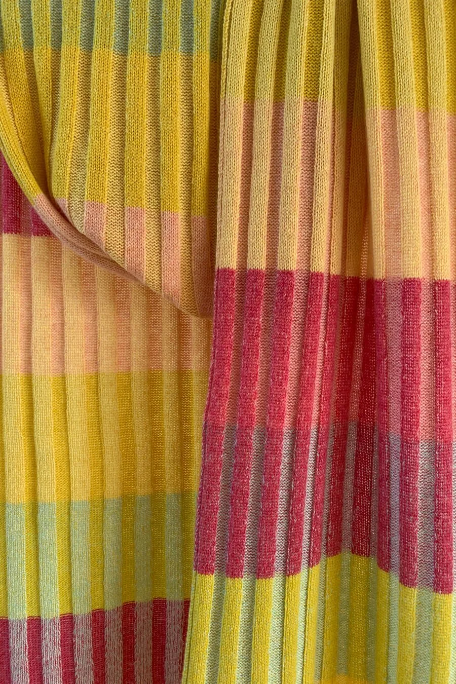 Candy Striped scottish cashmere scarf handmade by Collingwood-Norris