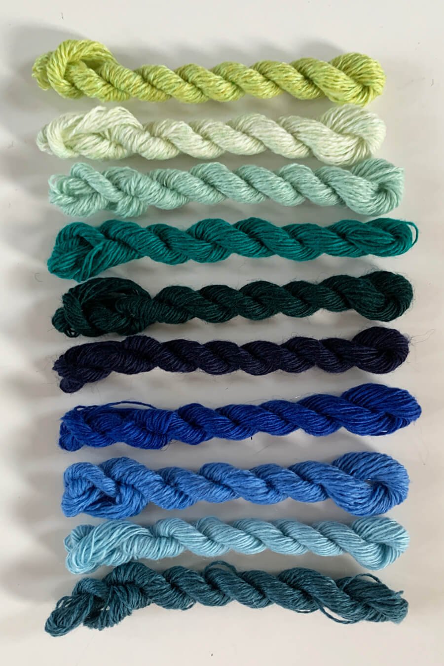 Cashmere Darning Yarn in Blues & Greens — Collingwood-Norris