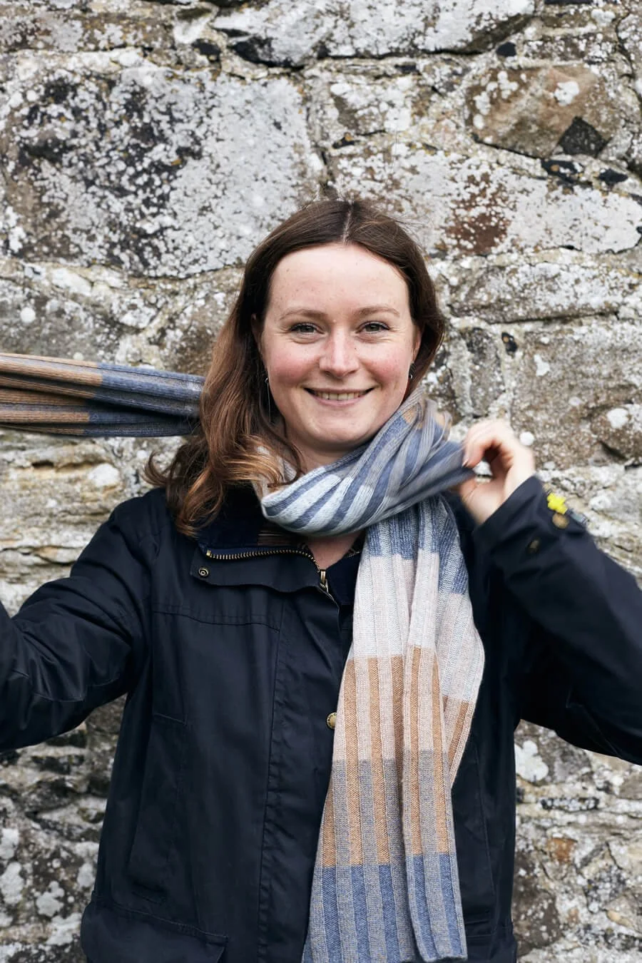 Pebble cashmere scarf, handmade in Scotland by Collingwood-Norris.jpg