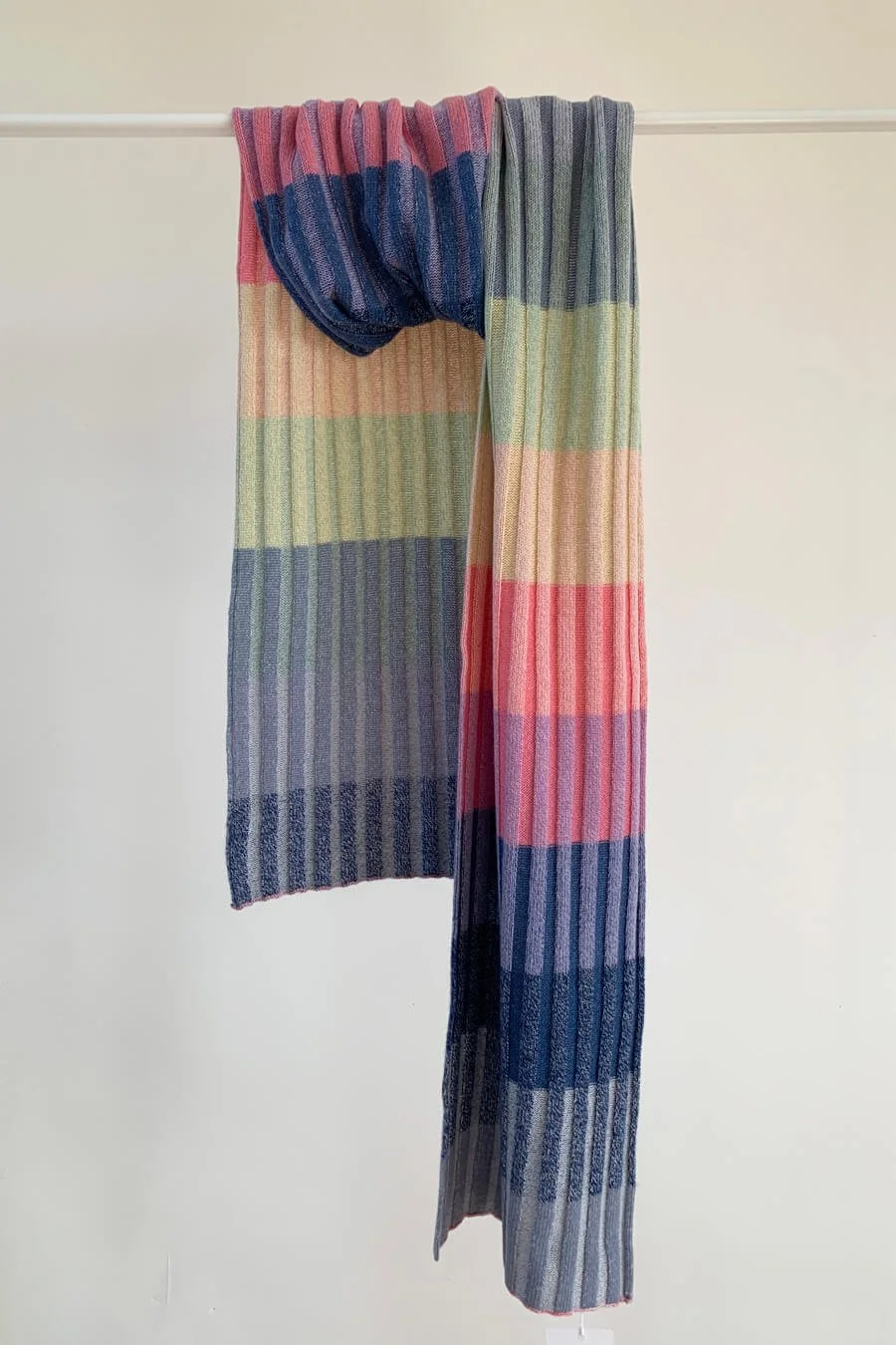 Soft multi colour Striped scottish cashmere scarf handmade by Collingwood-Norri