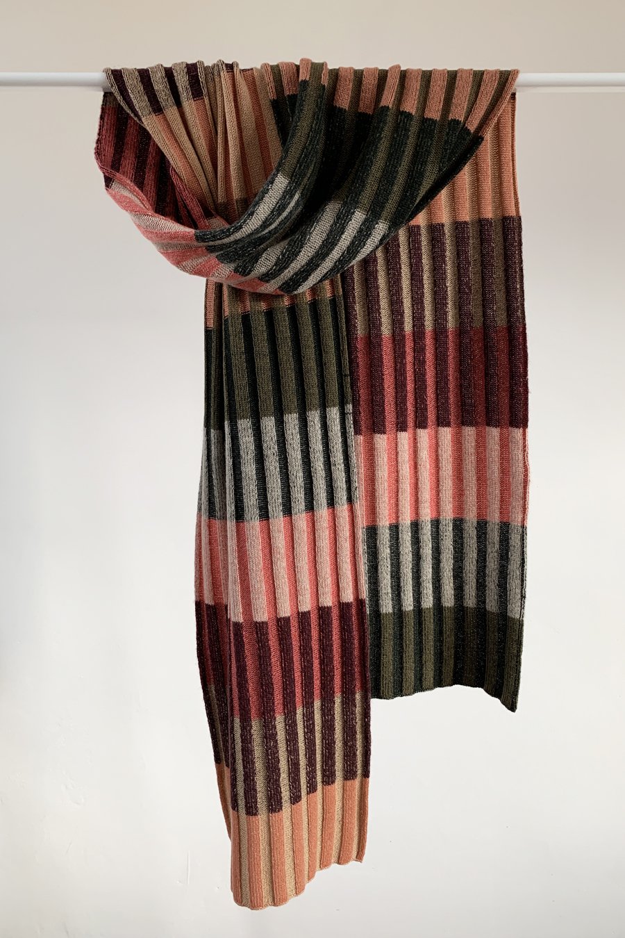 Cashmere scarf in autumn stripes by Collingwood-Norris.jpg