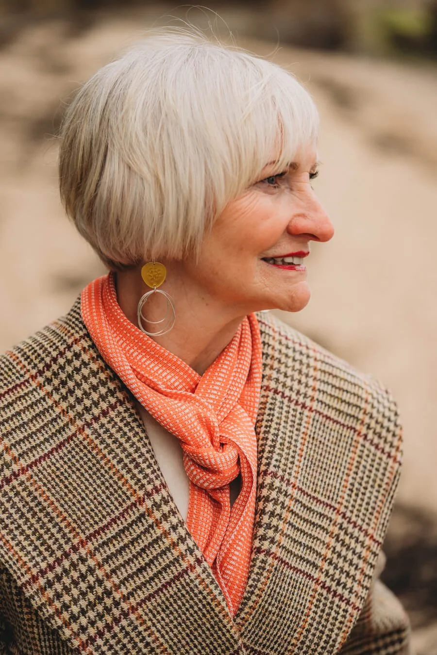 Orange silk scarf, handmade in Scotland by Collingwood-Norris.jpg