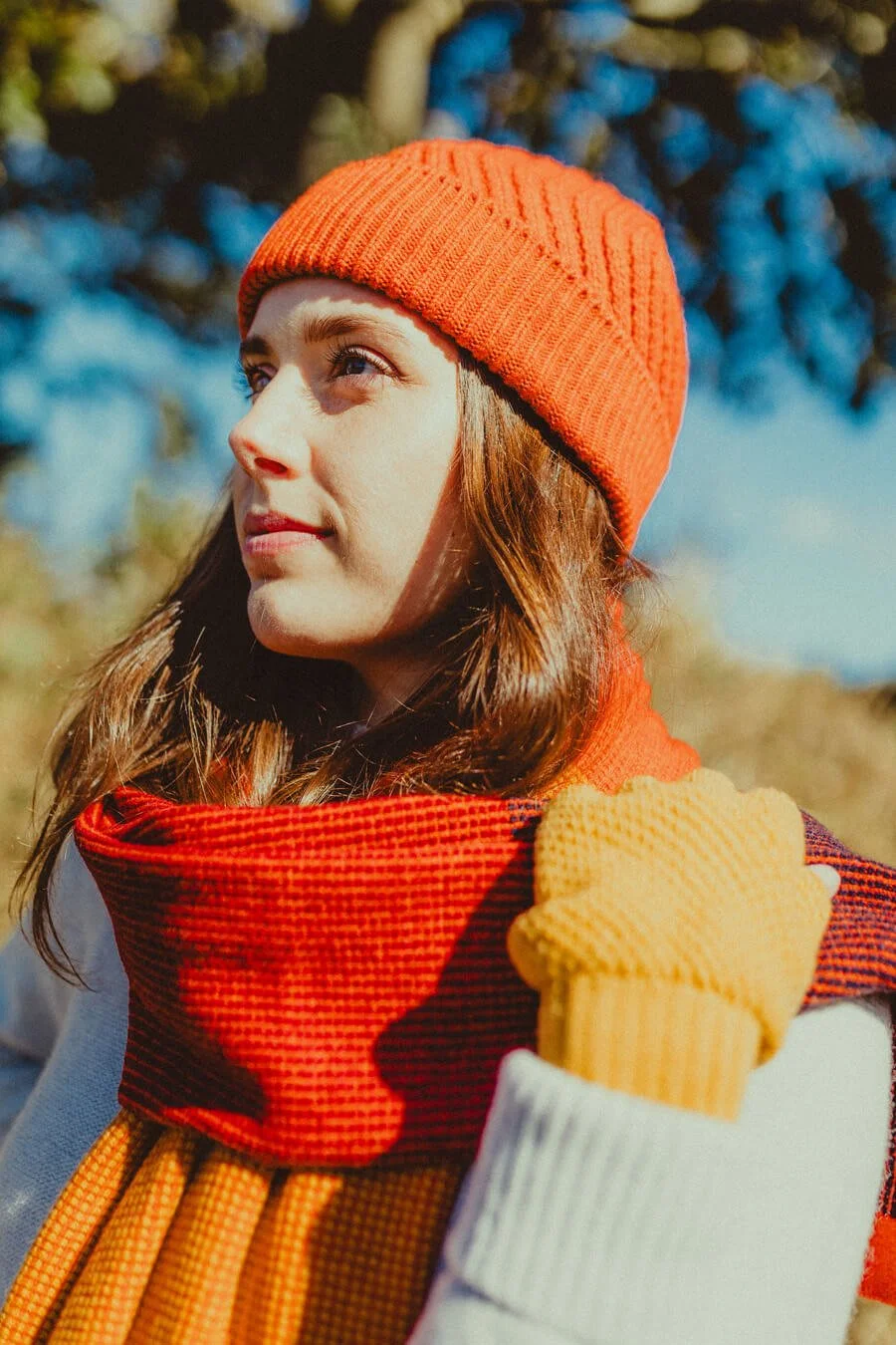 Burnt orange beanie hat and lambswool scarf by Collingwood-Norris.jpg
