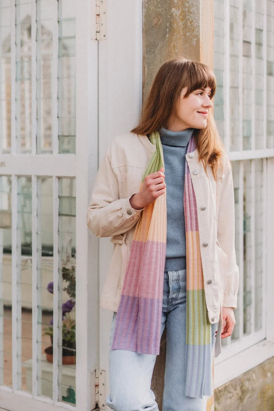 Pastel merino scarf handmade in Scotland by Collngwood-Norris.jpg
