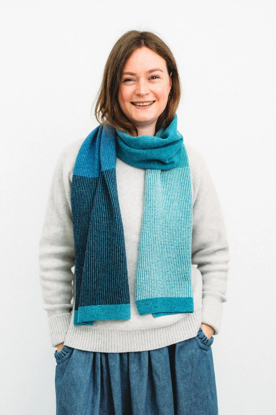 Lightweight lambswool scarf in blues by Collingwood-Norris.jpg
