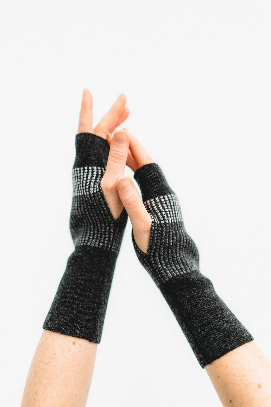 Lambswool fingerless mitts in charcoal grey by Collingwood-Norris.jpg