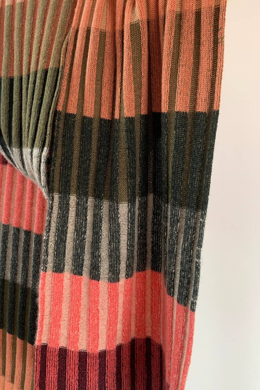 Dark Autumnal striped Scottish cashmere scarf by Collingwood-Norris