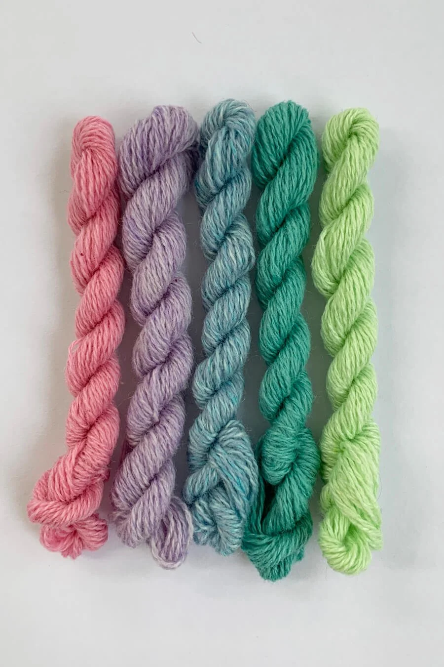 Cashmere Yarn in Five Pastel Shades