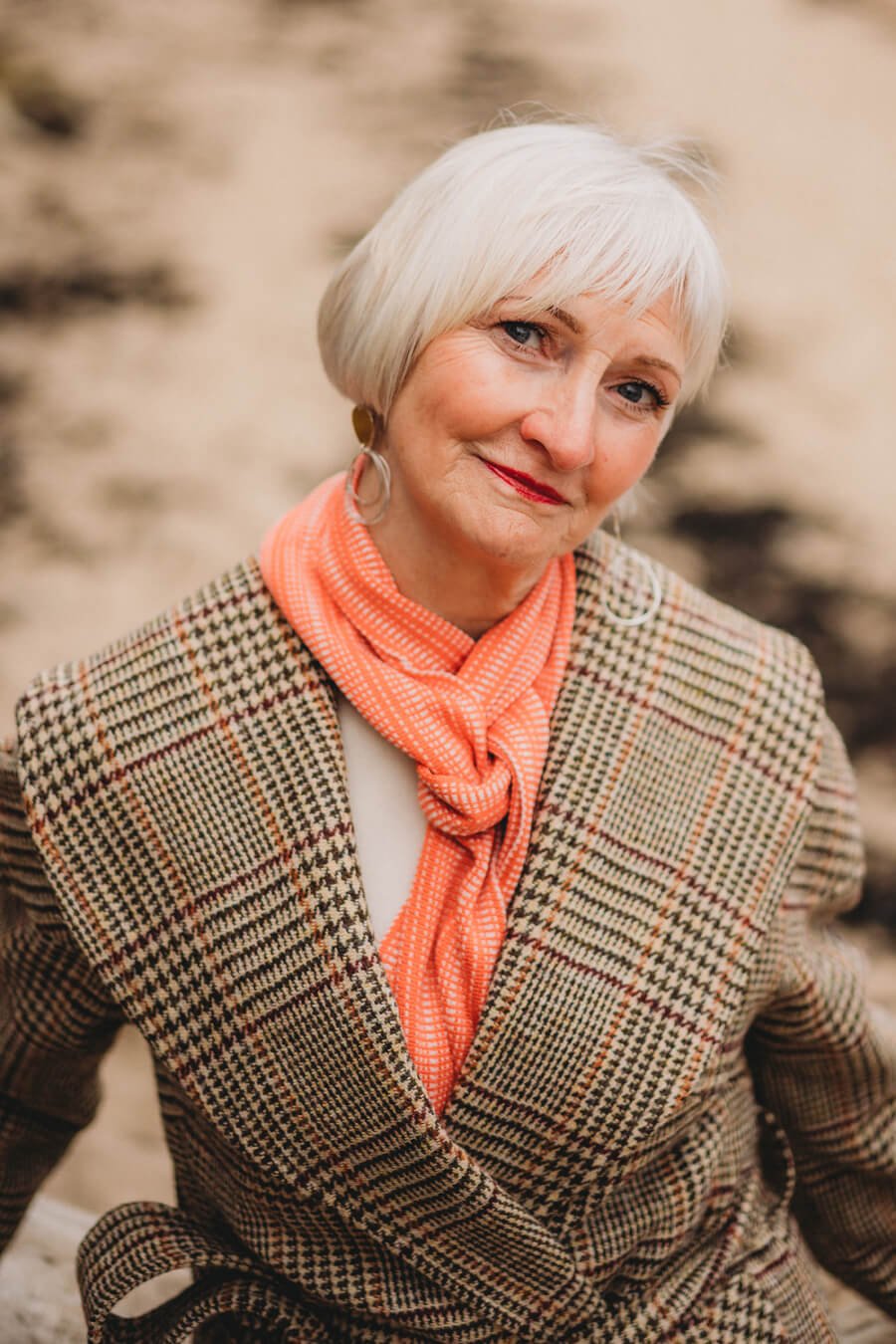 Orange skinny silk scarf, handmade in Scotland by Collingwood-Norris.jpg