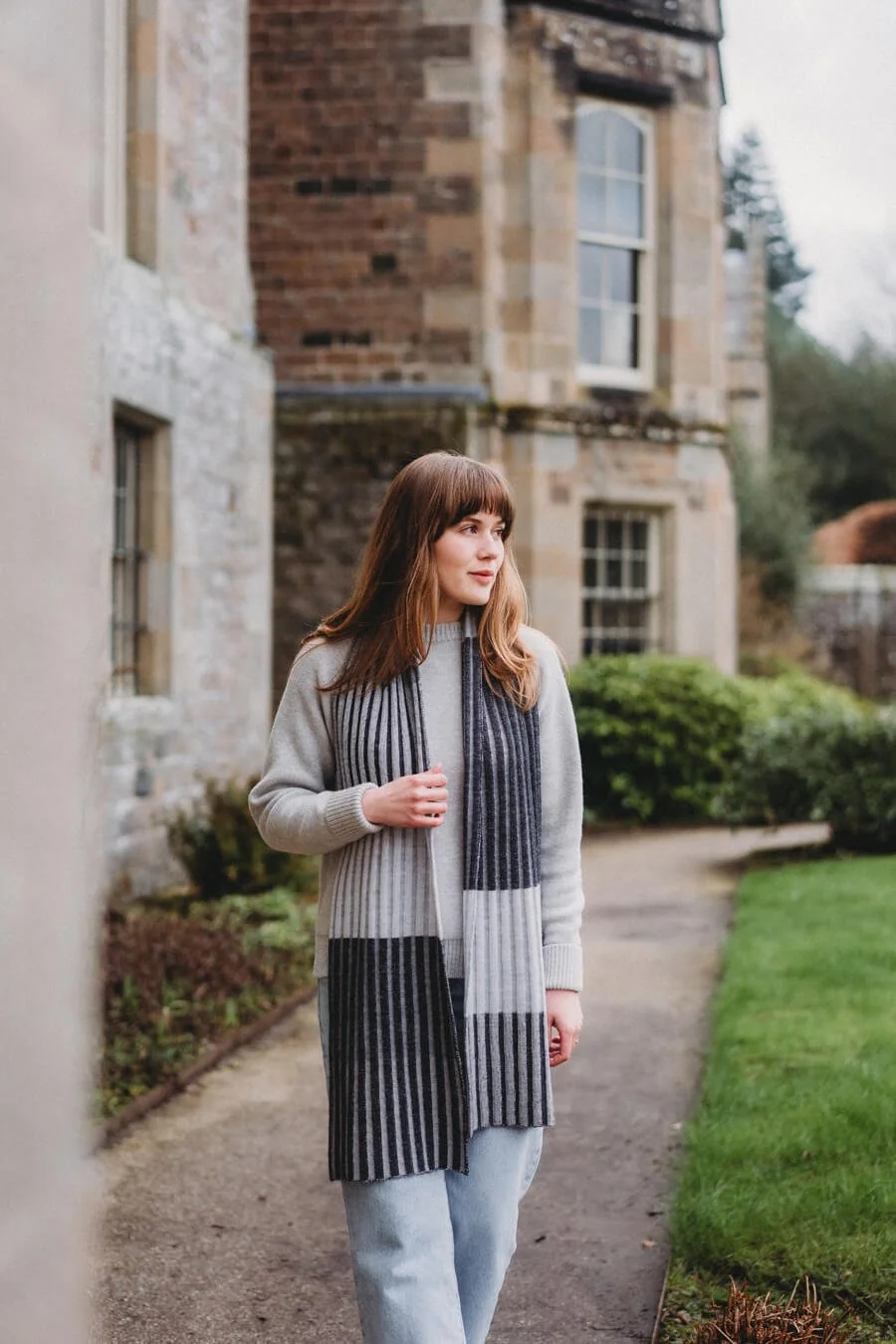 Grey striped merino scarf by Collingwood-Norris.jpg