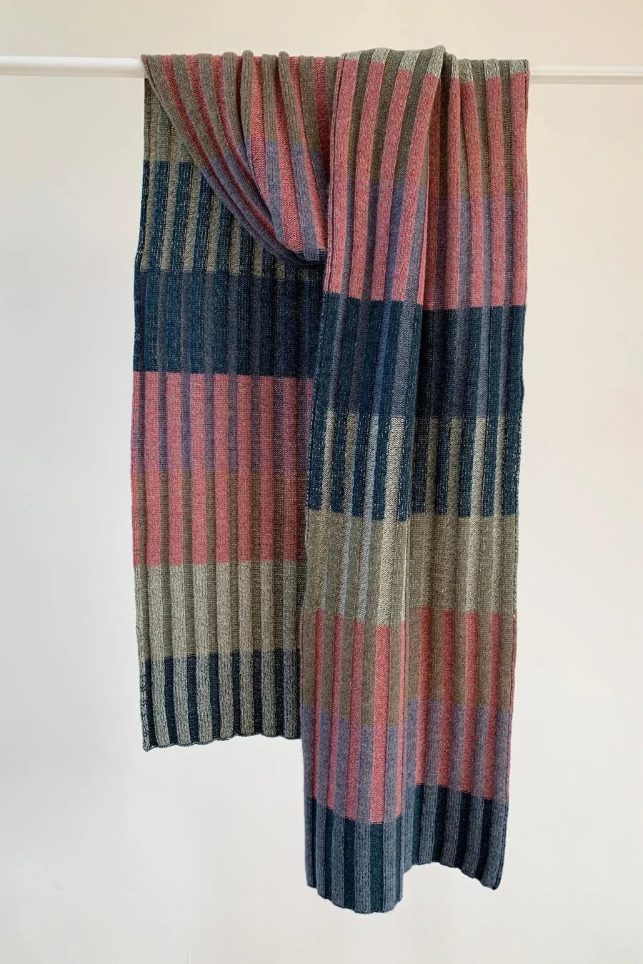 Bramble Striped scottish cashmere scarf handmade by Collingwood-Norris