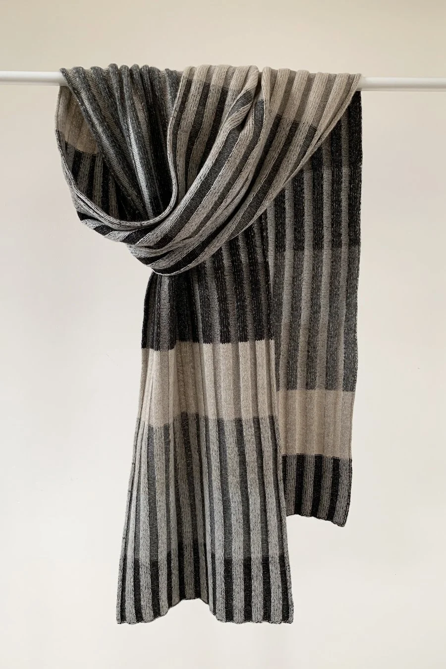 Striped cashmere scarf in greys by Collingwood-Norris.jpg
