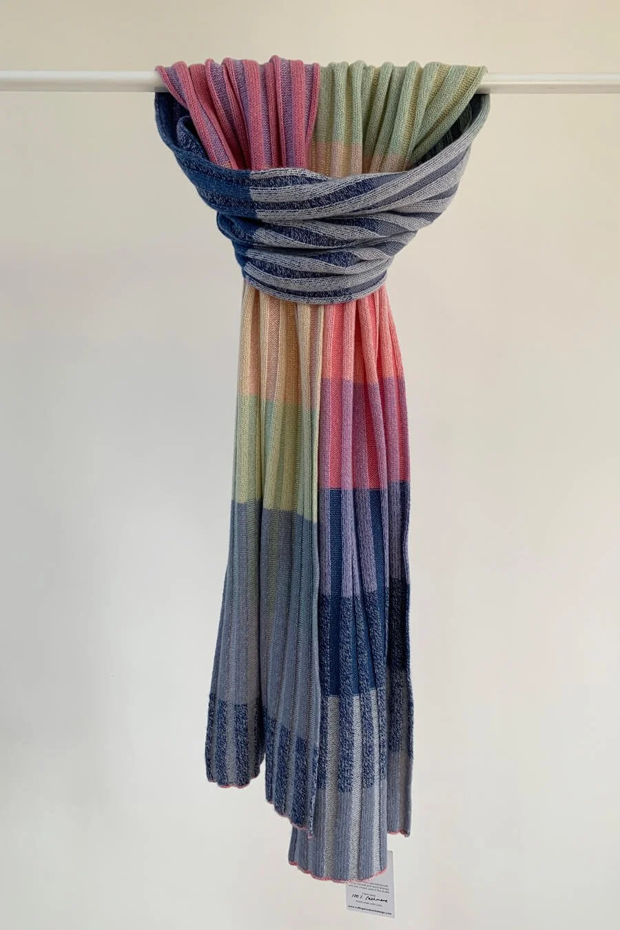 Striped scottish cashmere scarf handmade by Collingwood-Norri