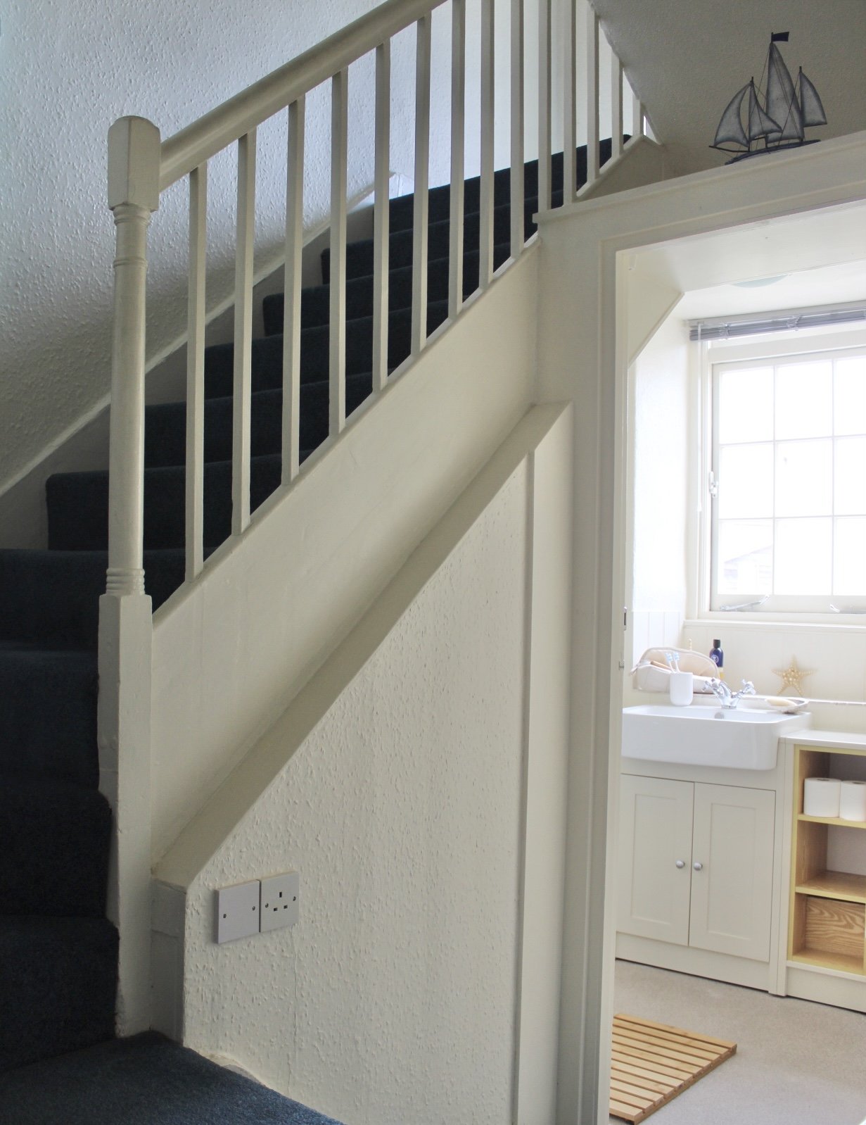 Stairs to bathroom