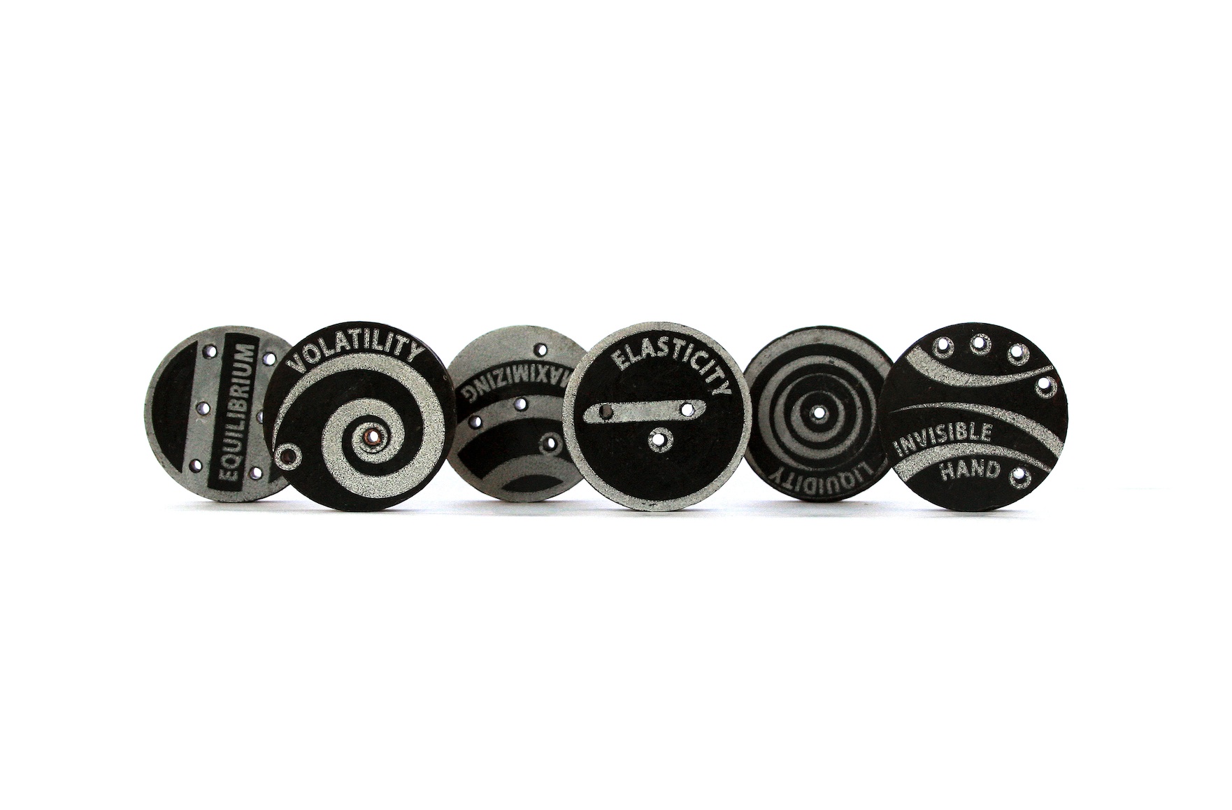 Christine Kettaneh, Soap Coins , pre-side 2, laser-engraving on soap, 2014