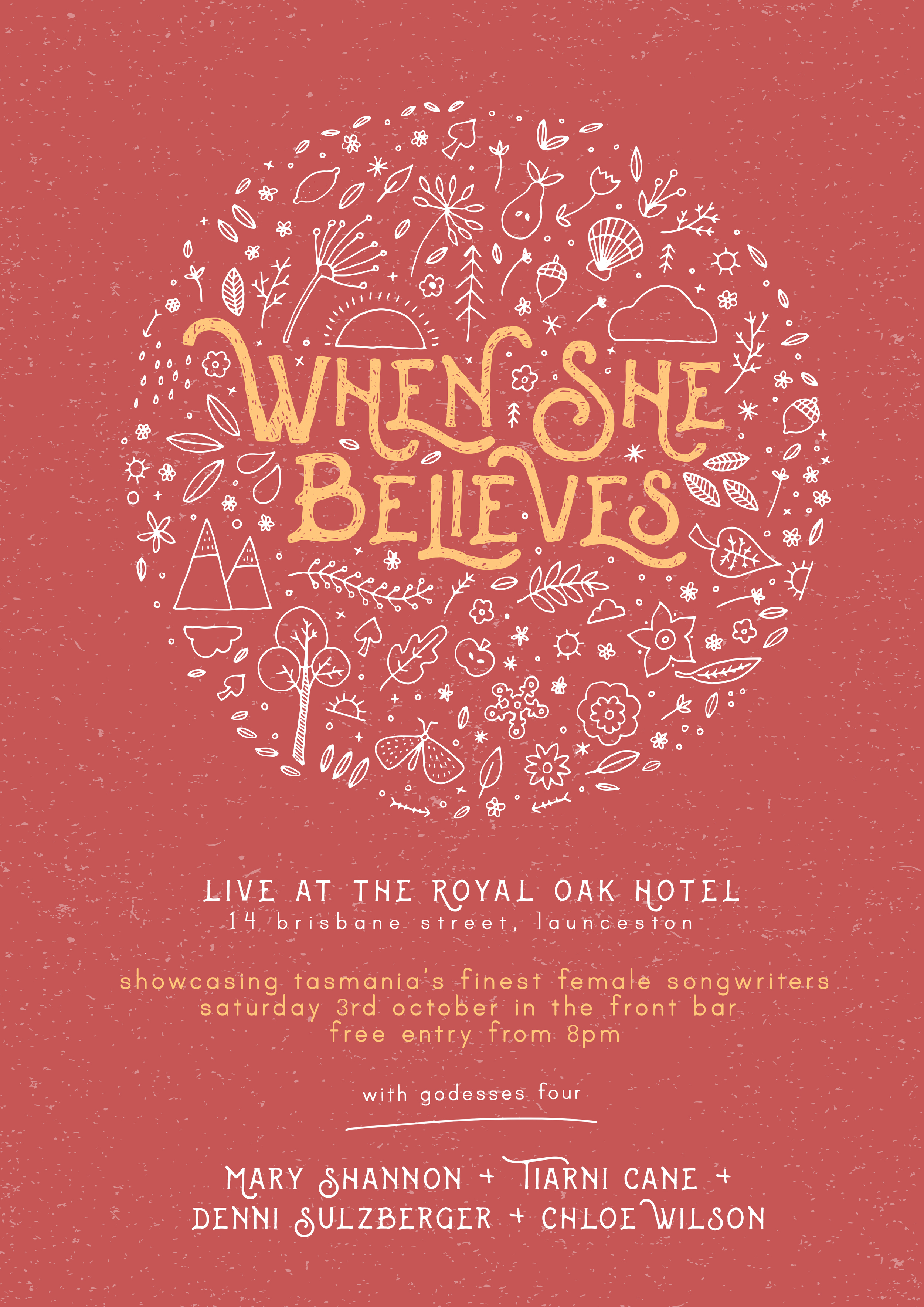 Poster design for local monthly show.