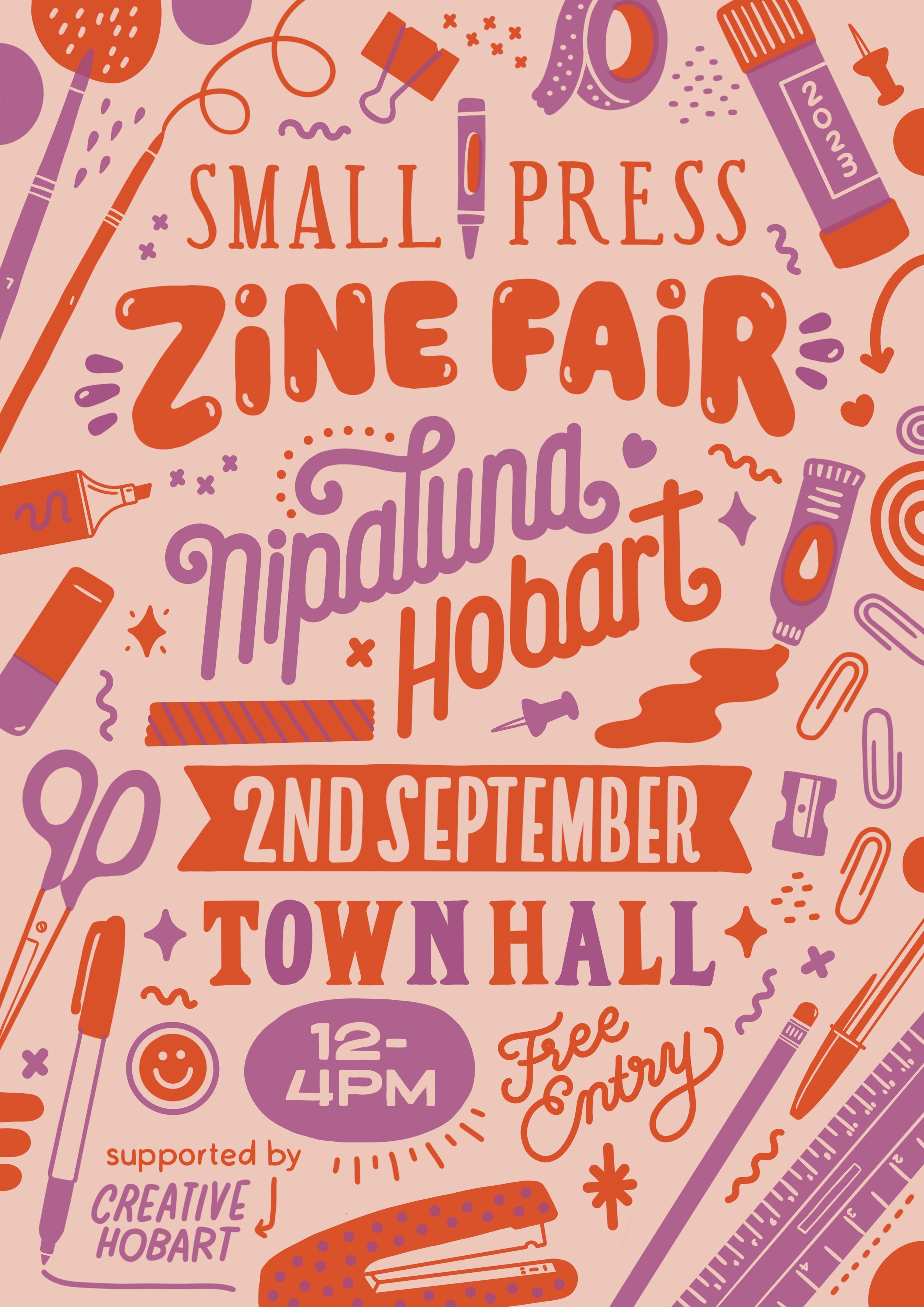 Small Press Zine Fair Poster. Commissioned poster design for local event.